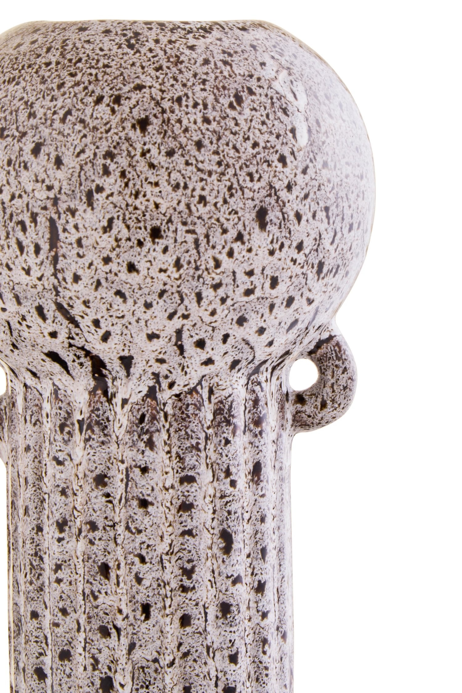 Earthen Large Speckled Brown Stoneware Vase