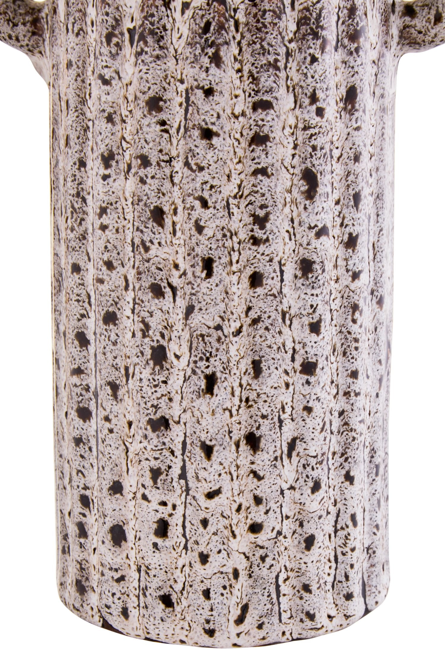 Earthen Large Speckled Brown Stoneware Vase