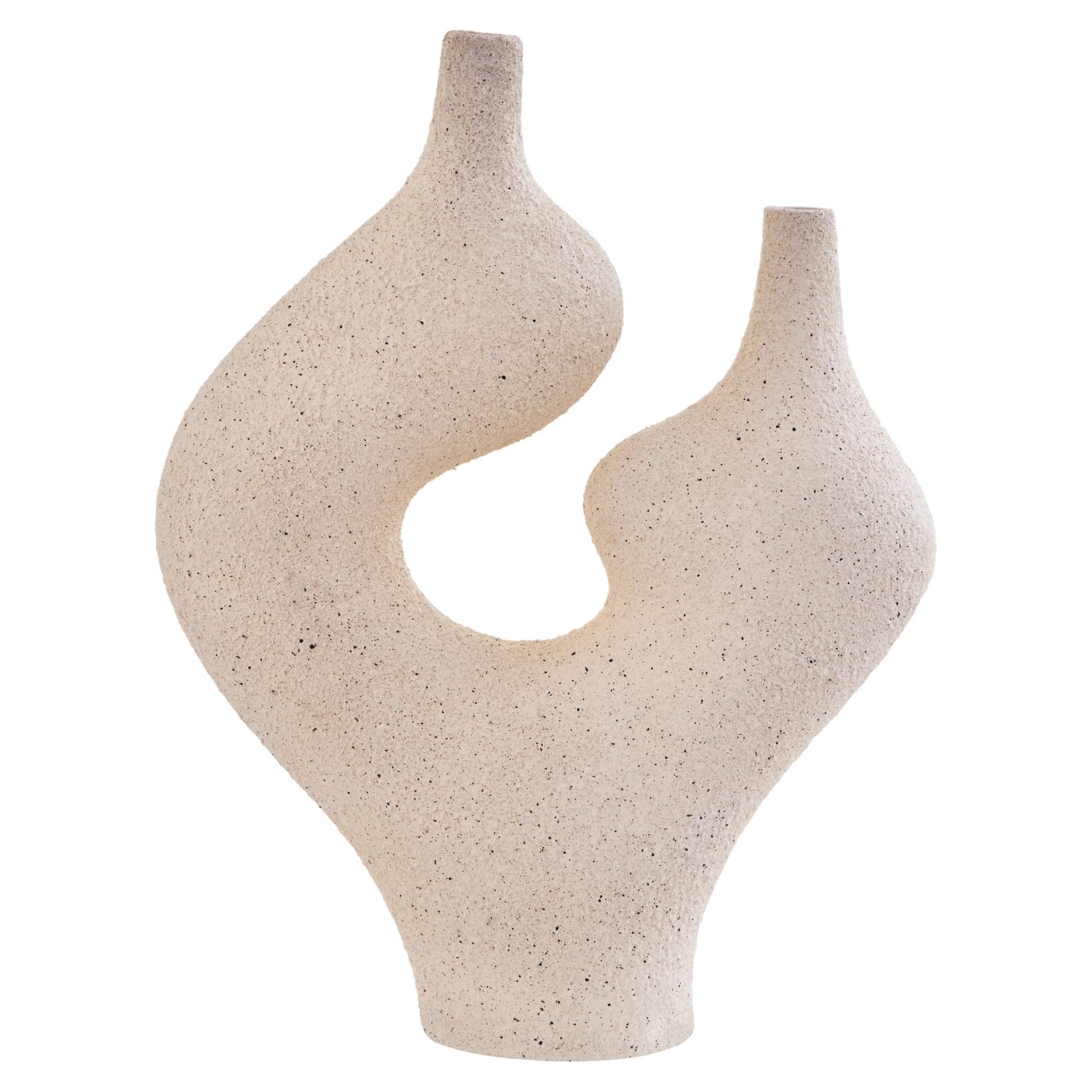Forma Cream Textured Sculptural Vase
