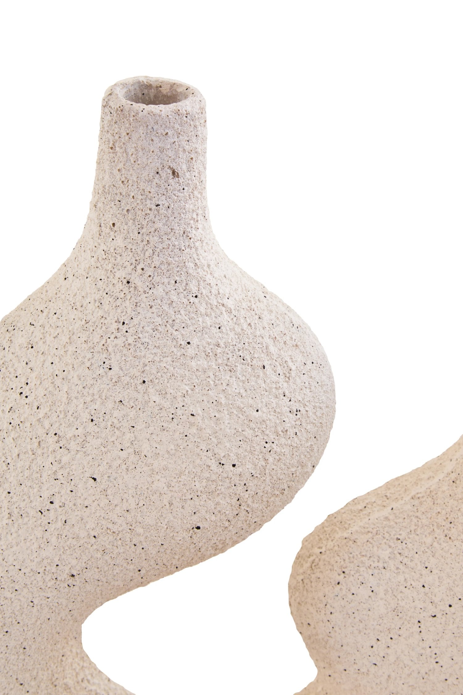 Forma Cream Textured Sculptural Vase