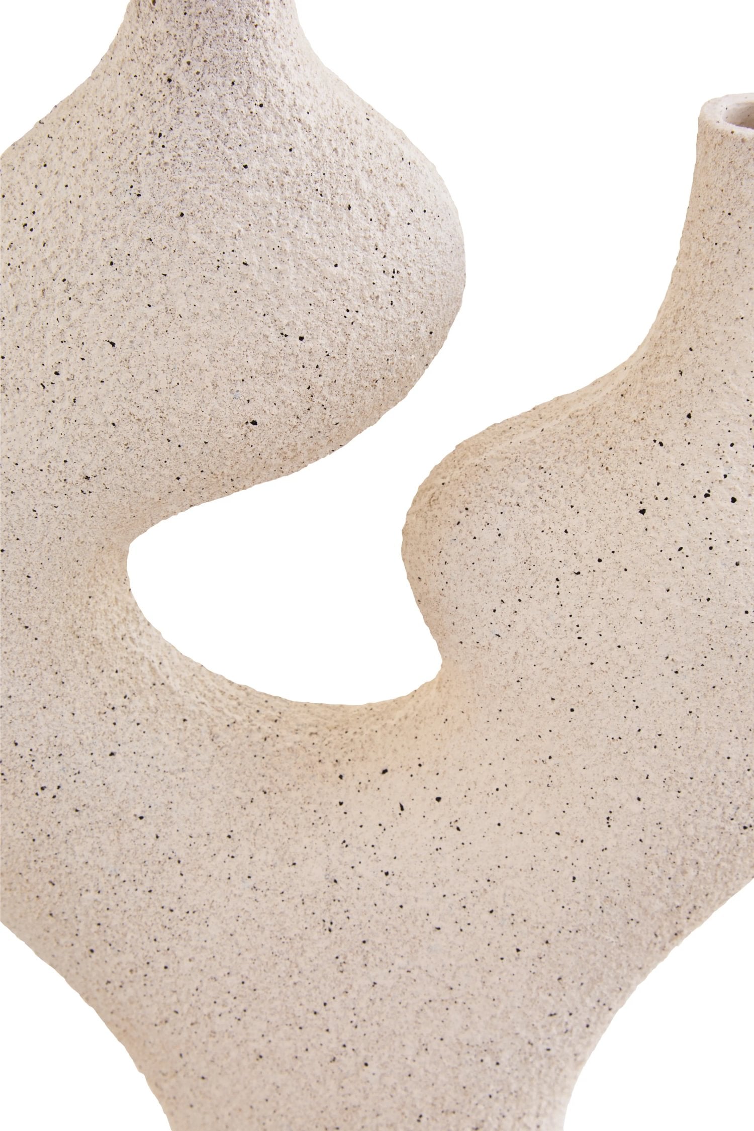 Forma Cream Textured Sculptural Vase