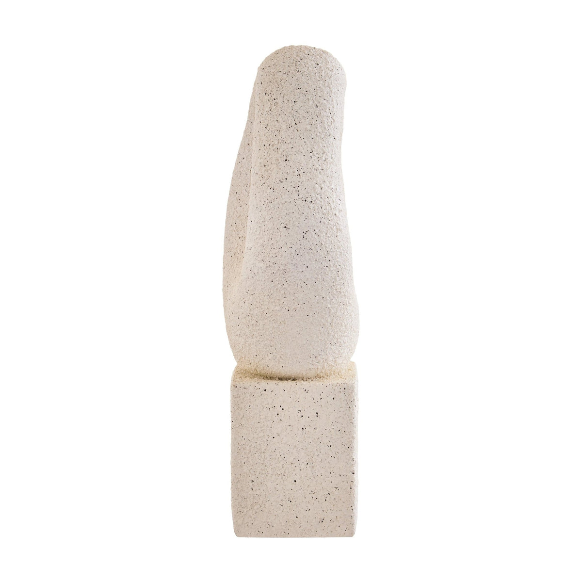 Forma Cream Textured Abstract Loop Pedestal Sculpture