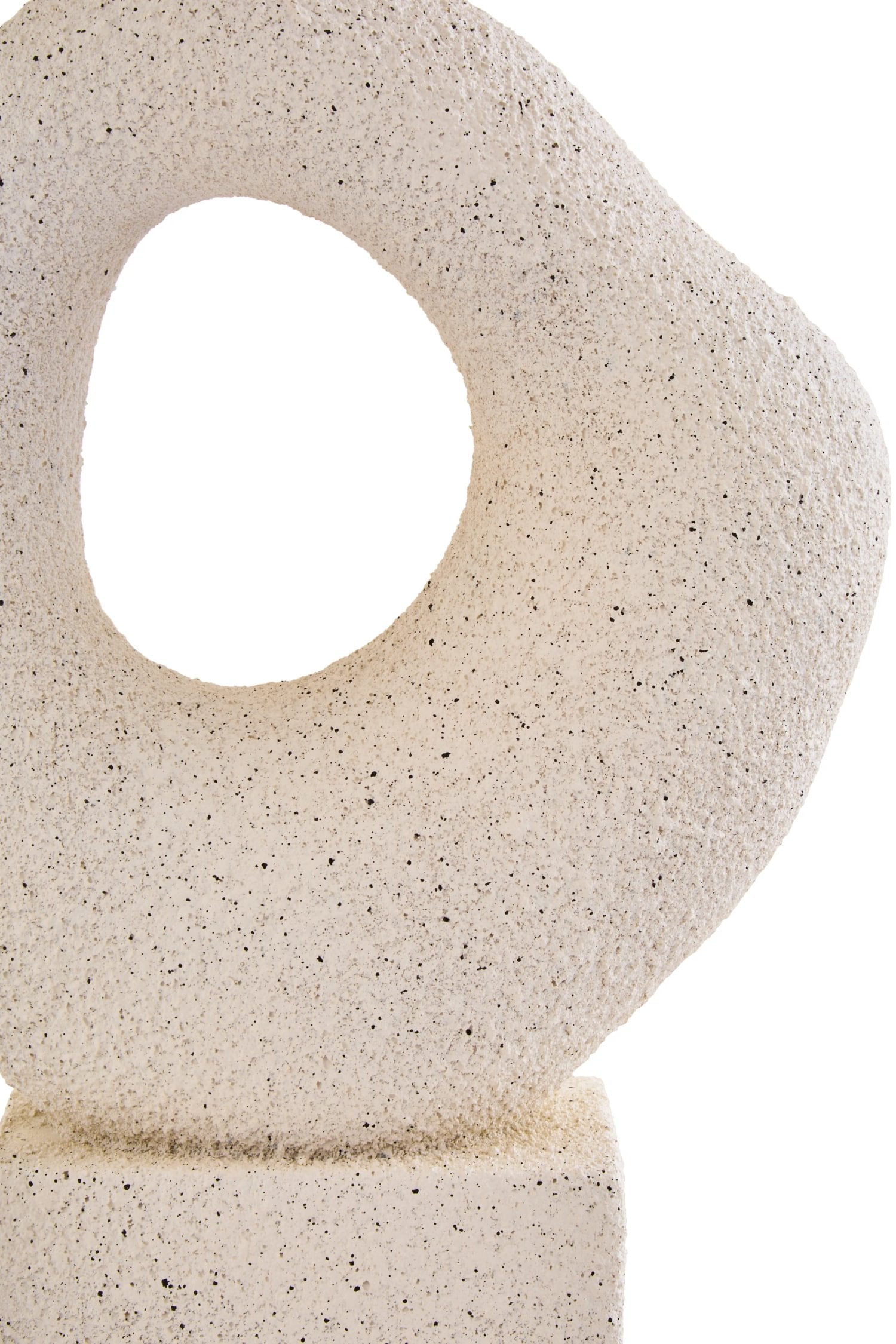 Forma Cream Textured Abstract Loop Pedestal Sculpture