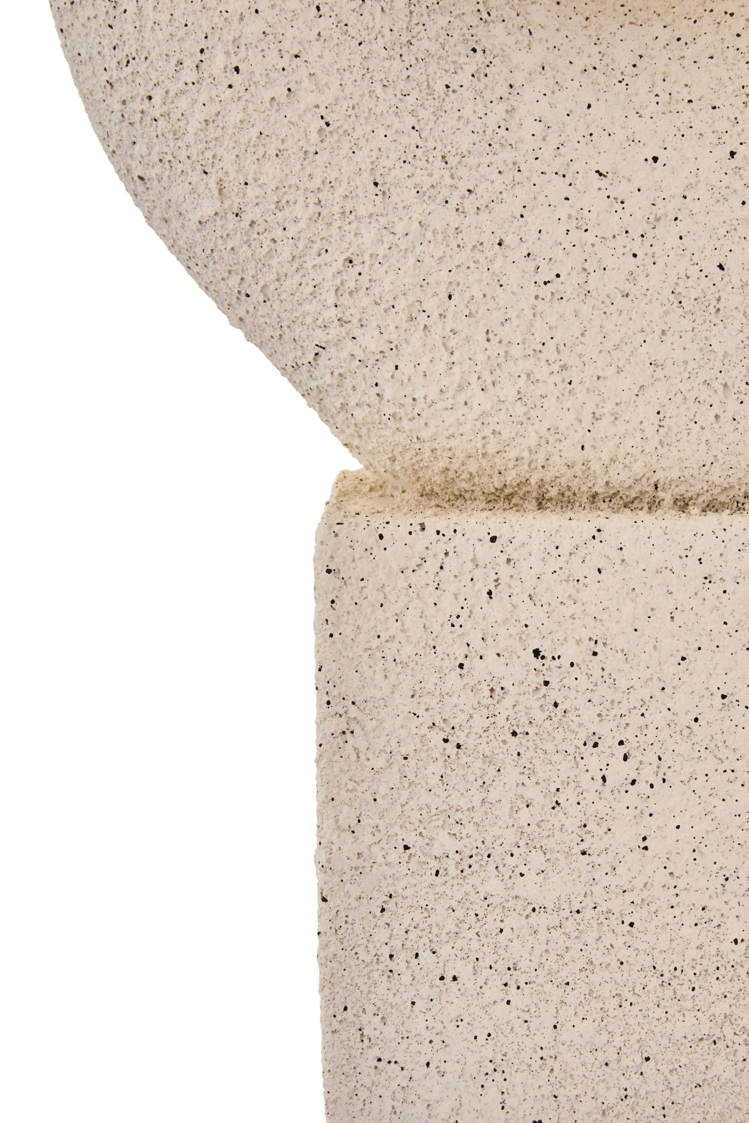 Forma Cream Textured Abstract Loop Pedestal Sculpture