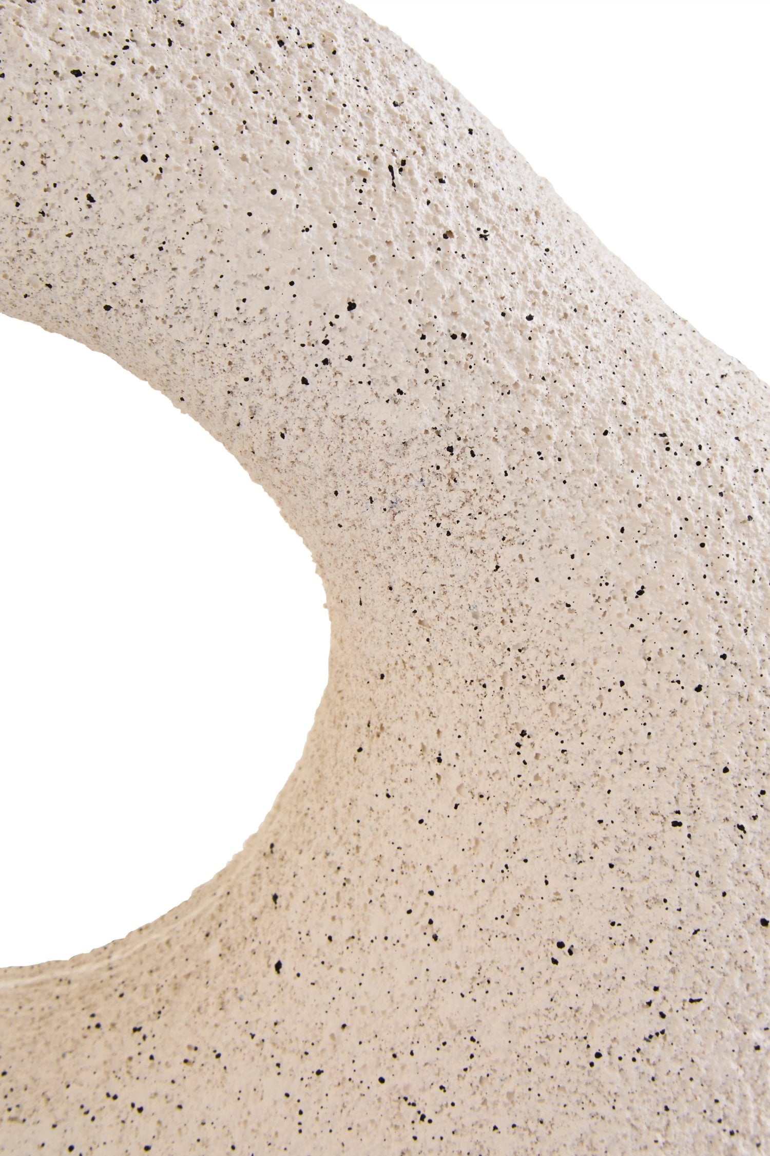 Forma Cream Textured Abstract Loop Pedestal Sculpture