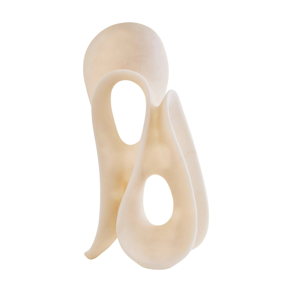 Forma Large White Marble Effect Abstract Loop Sculpture