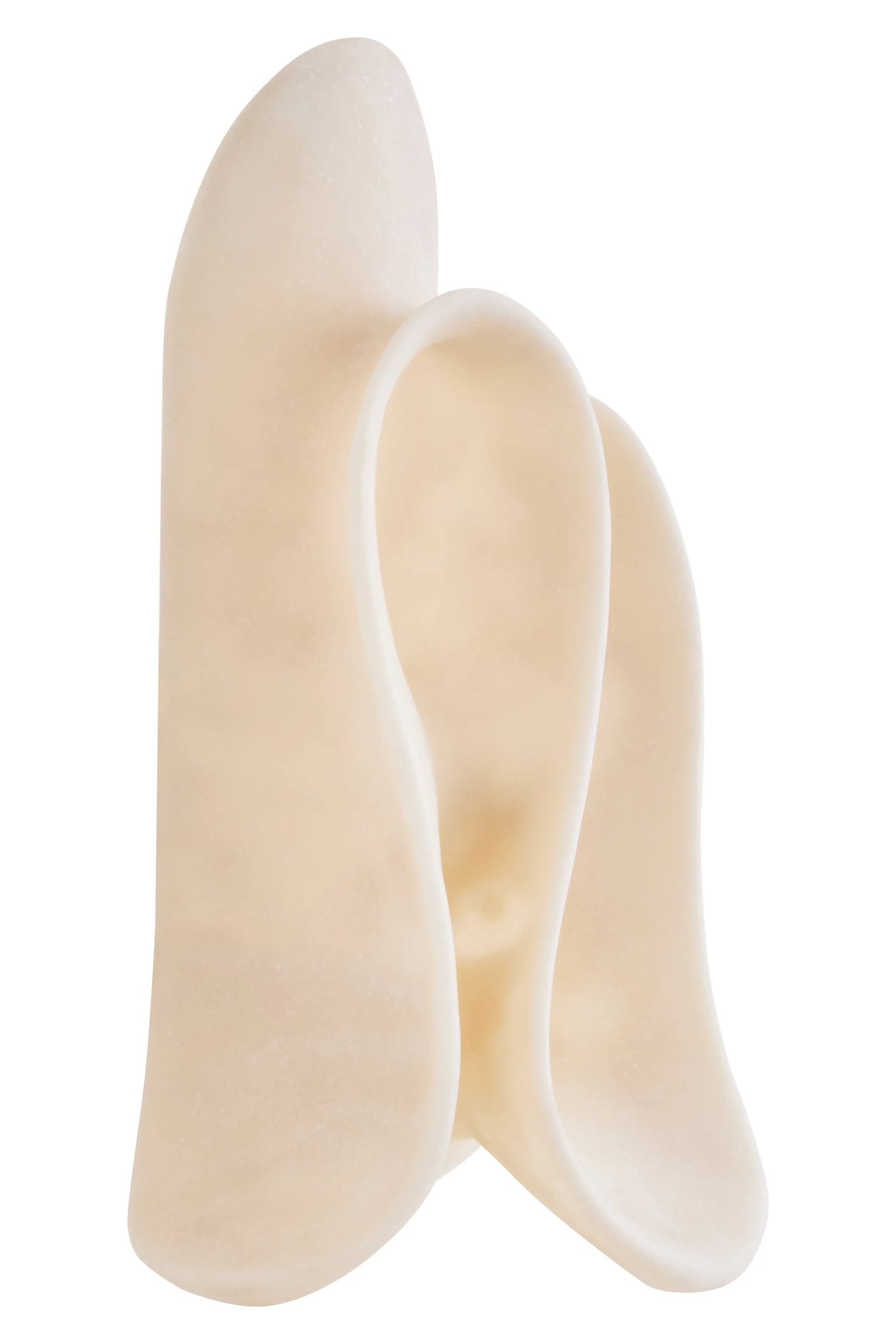 Forma Large White Marble Effect Abstract Loop Sculpture