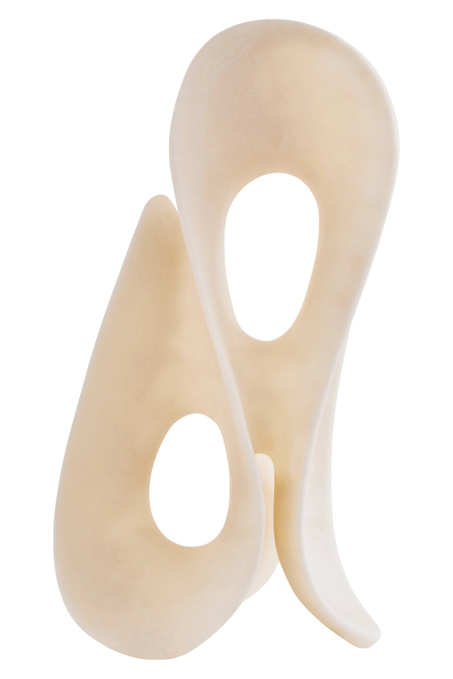 Forma Large White Marble Effect Abstract Loop Sculpture