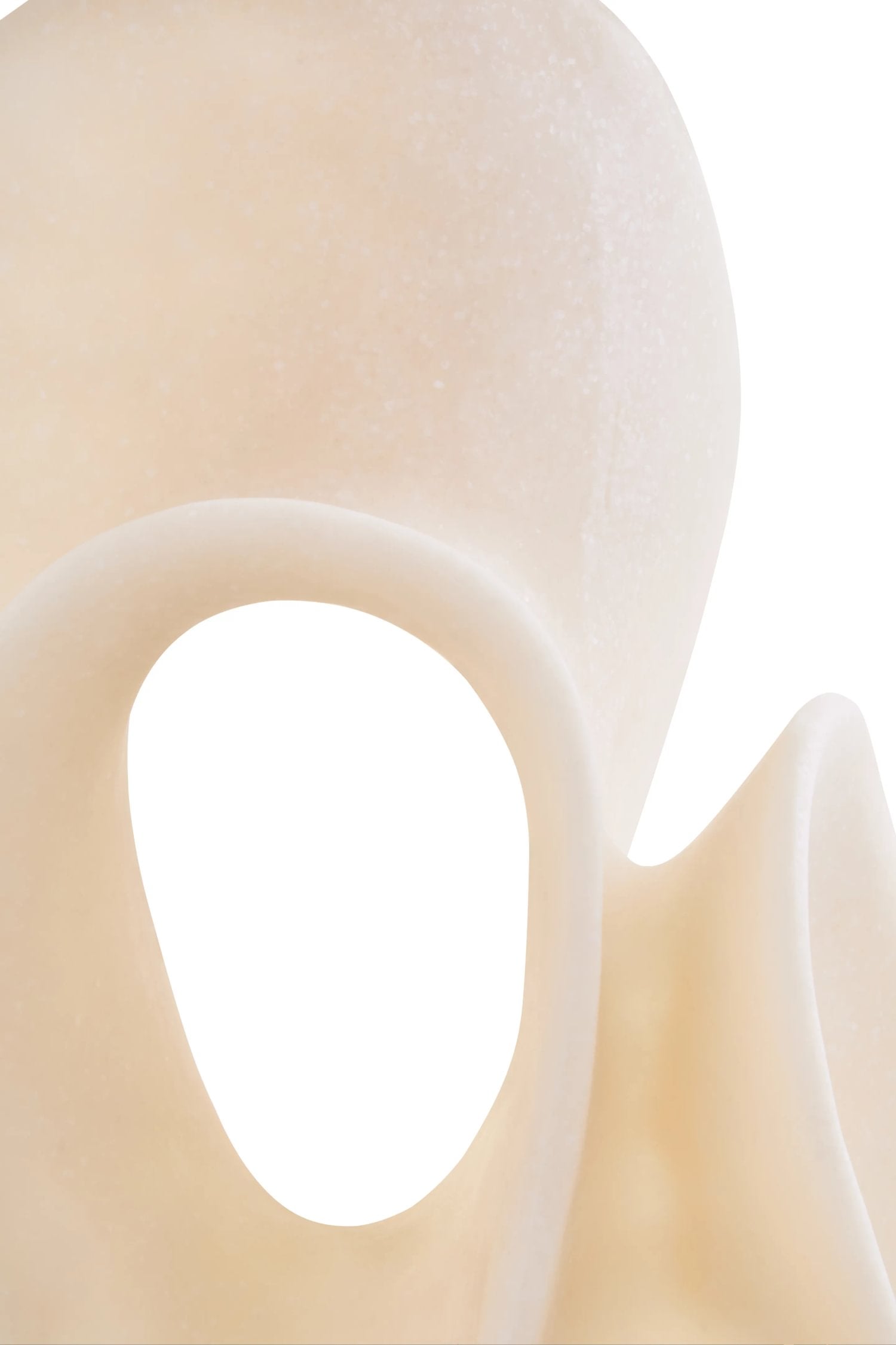 Forma Large White Marble Effect Abstract Loop Sculpture