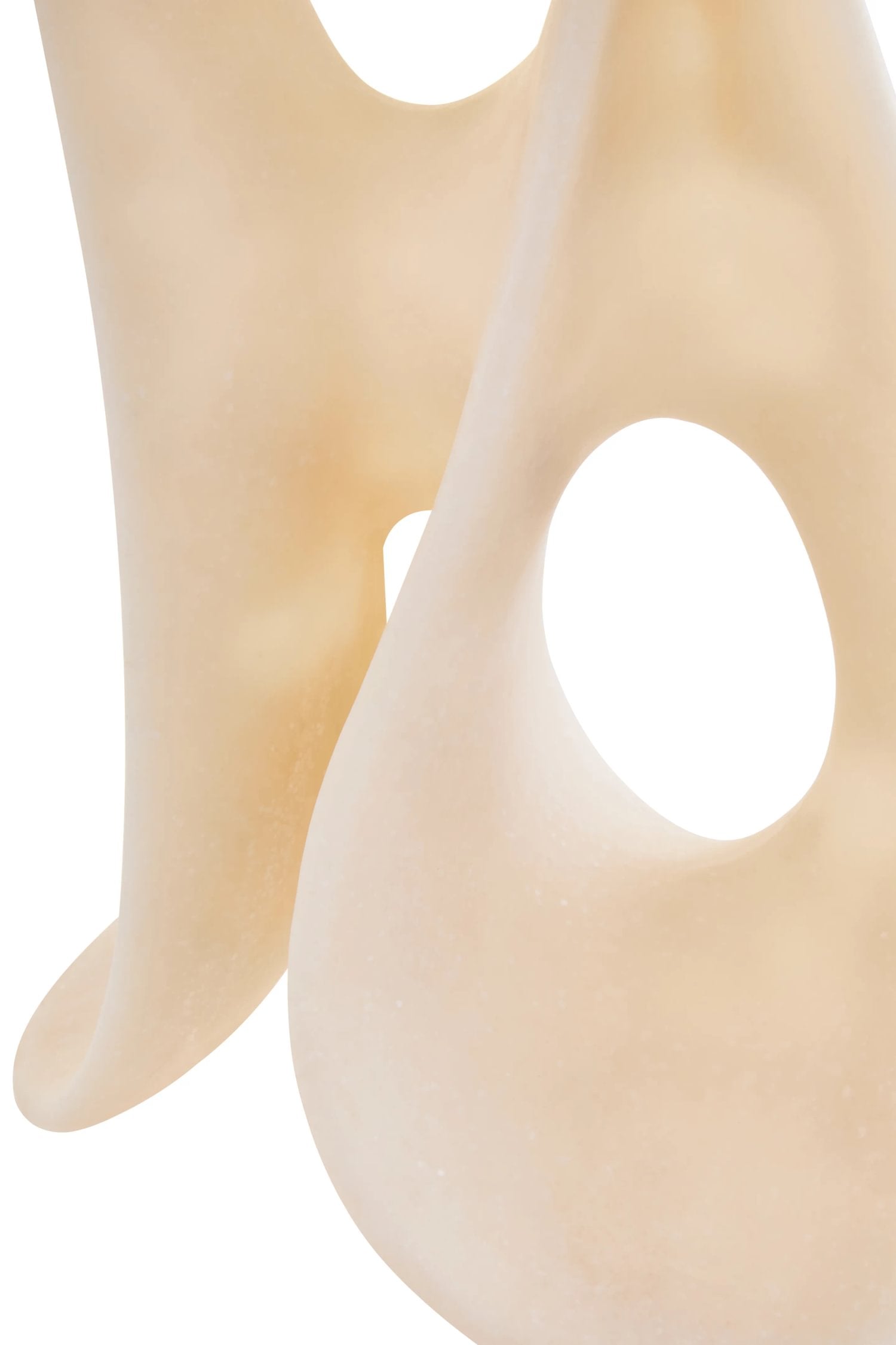 Forma Large White Marble Effect Abstract Loop Sculpture