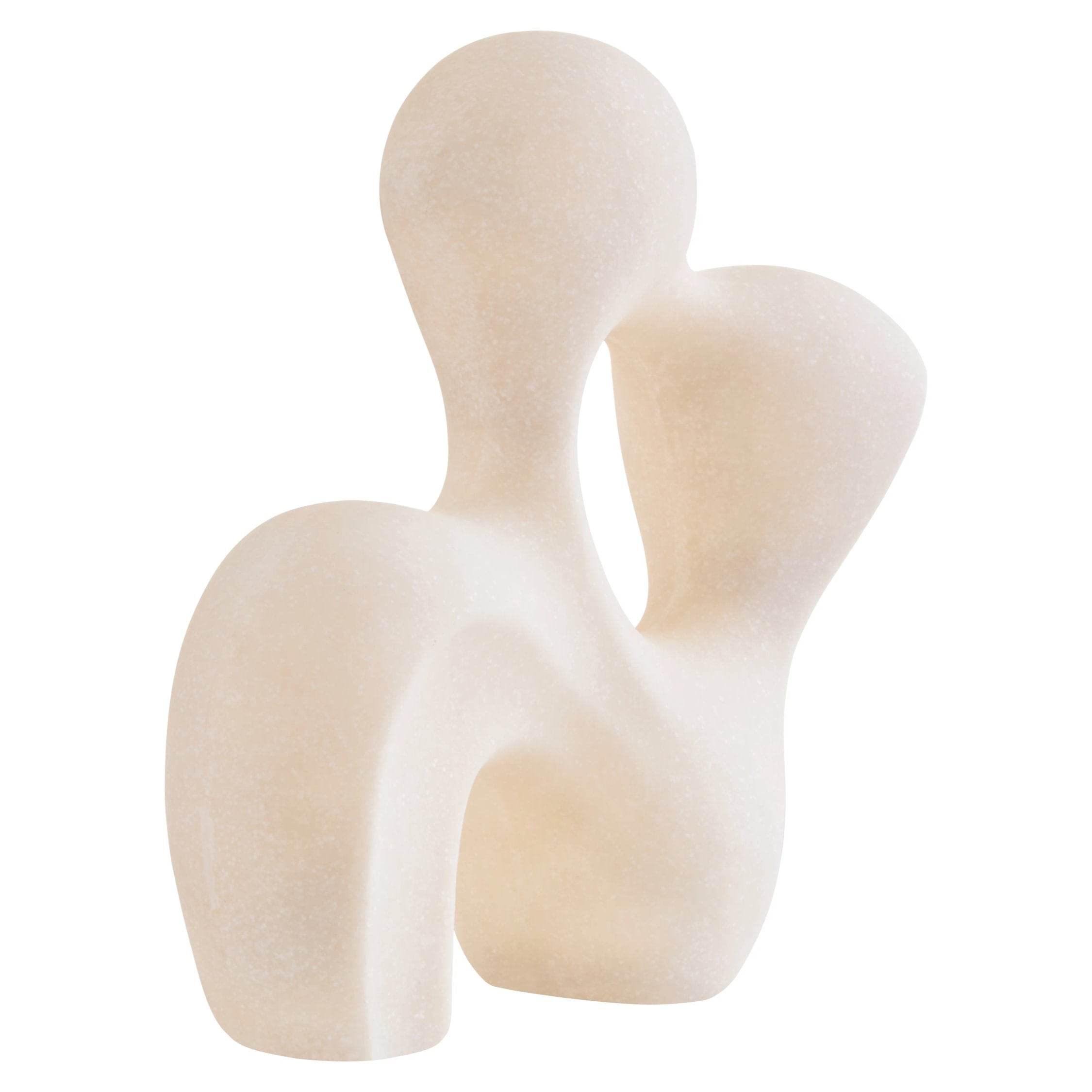 Forma White Marble Effect Organic Sculpture