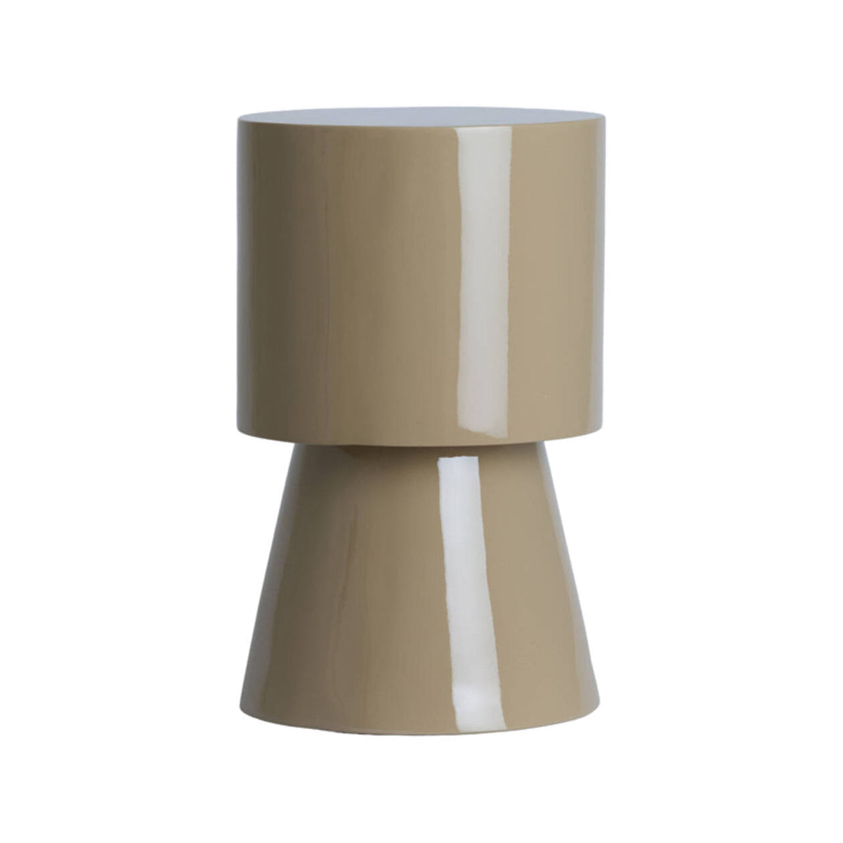 Nysa Gloss Sand Round Side Table