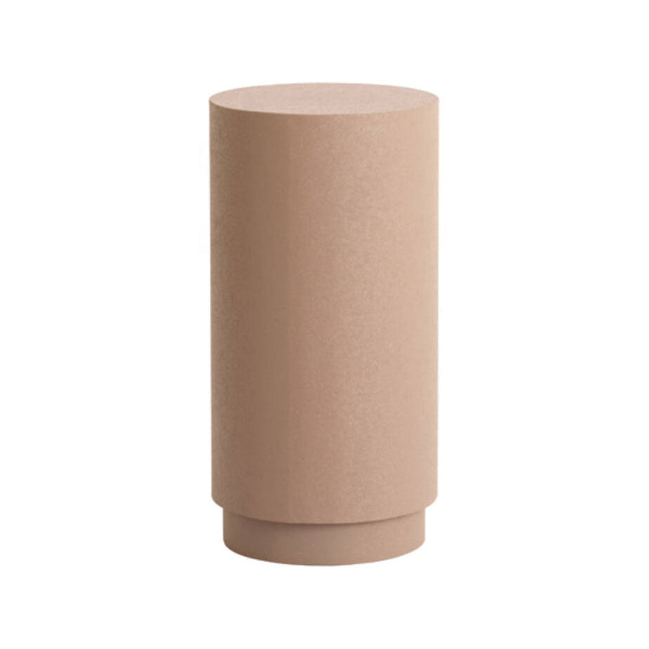 Aluria Matt Dusty Pink Metal Plinth Side Table 60cm