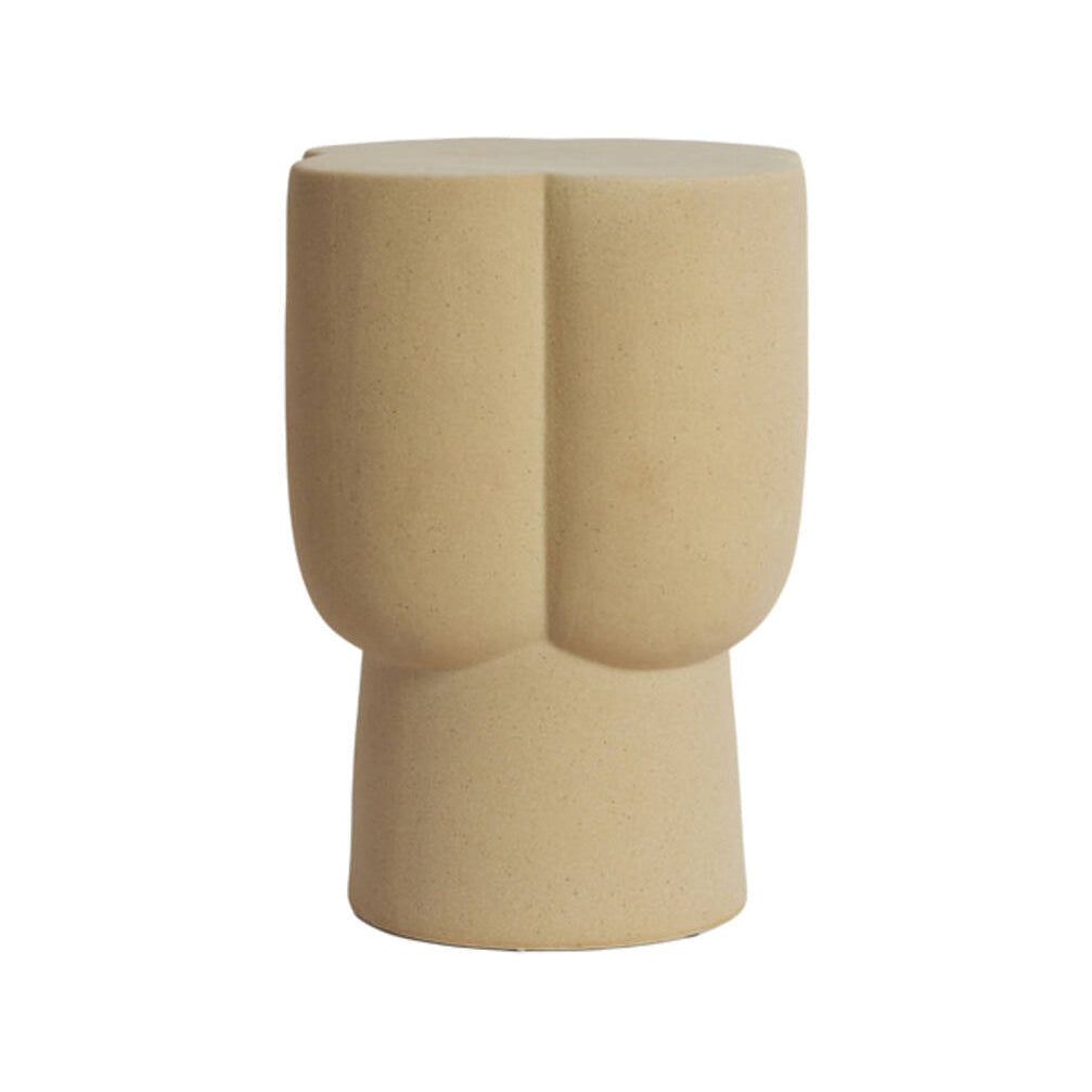 Junto Matt Sand Ceramic Round Side Table