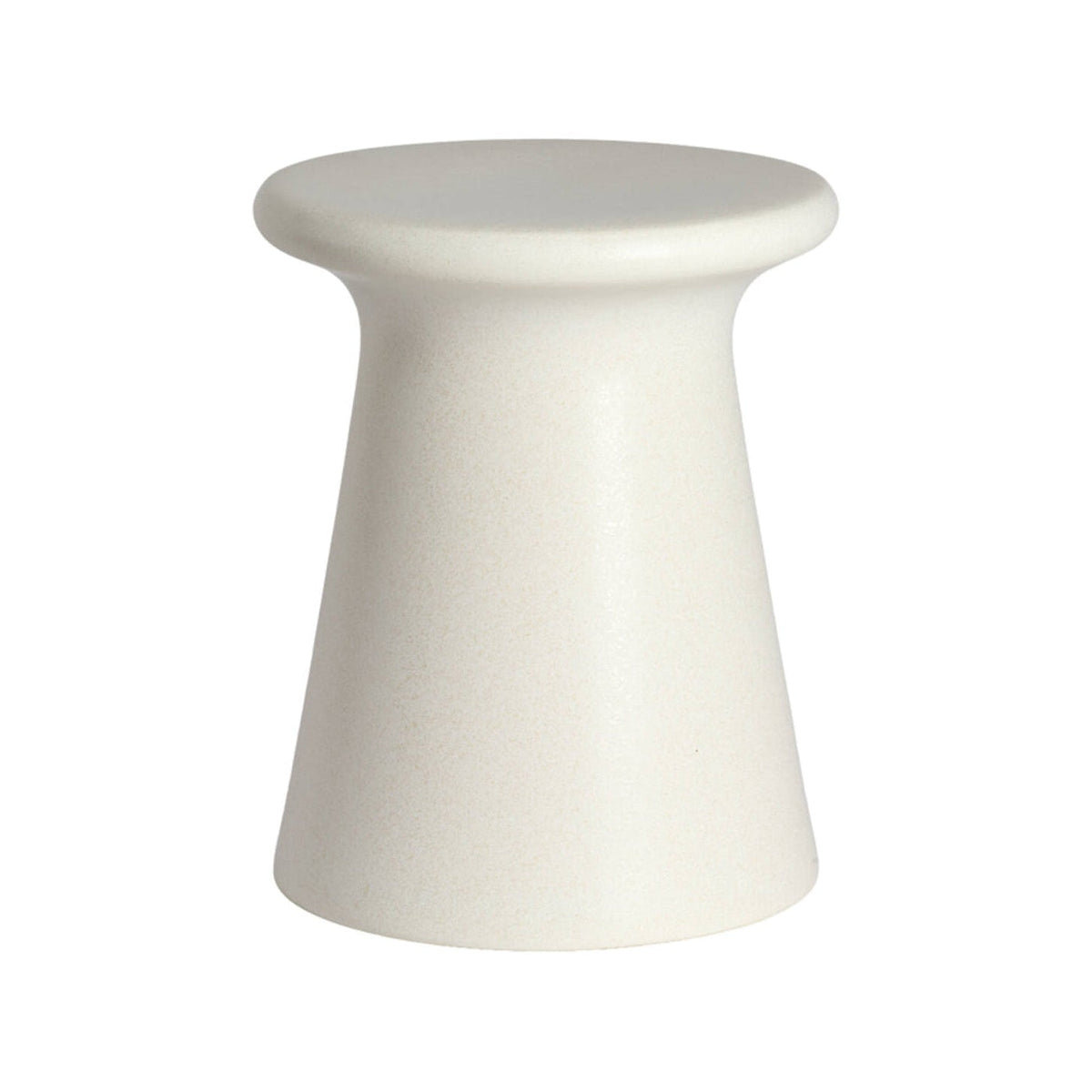 Sento Matt Cream Ceramic Round Side Table