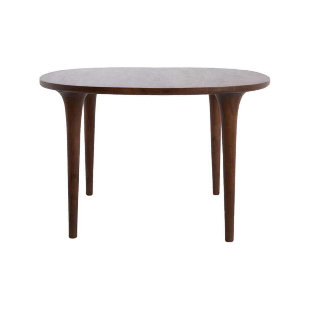 Zale Dark Brown Acacia Wood Round Dining Table 120cm