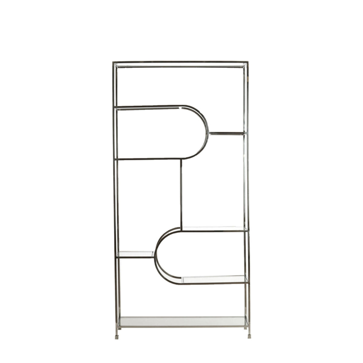 Lofi Nickel & Clear Glass Open Display Unit