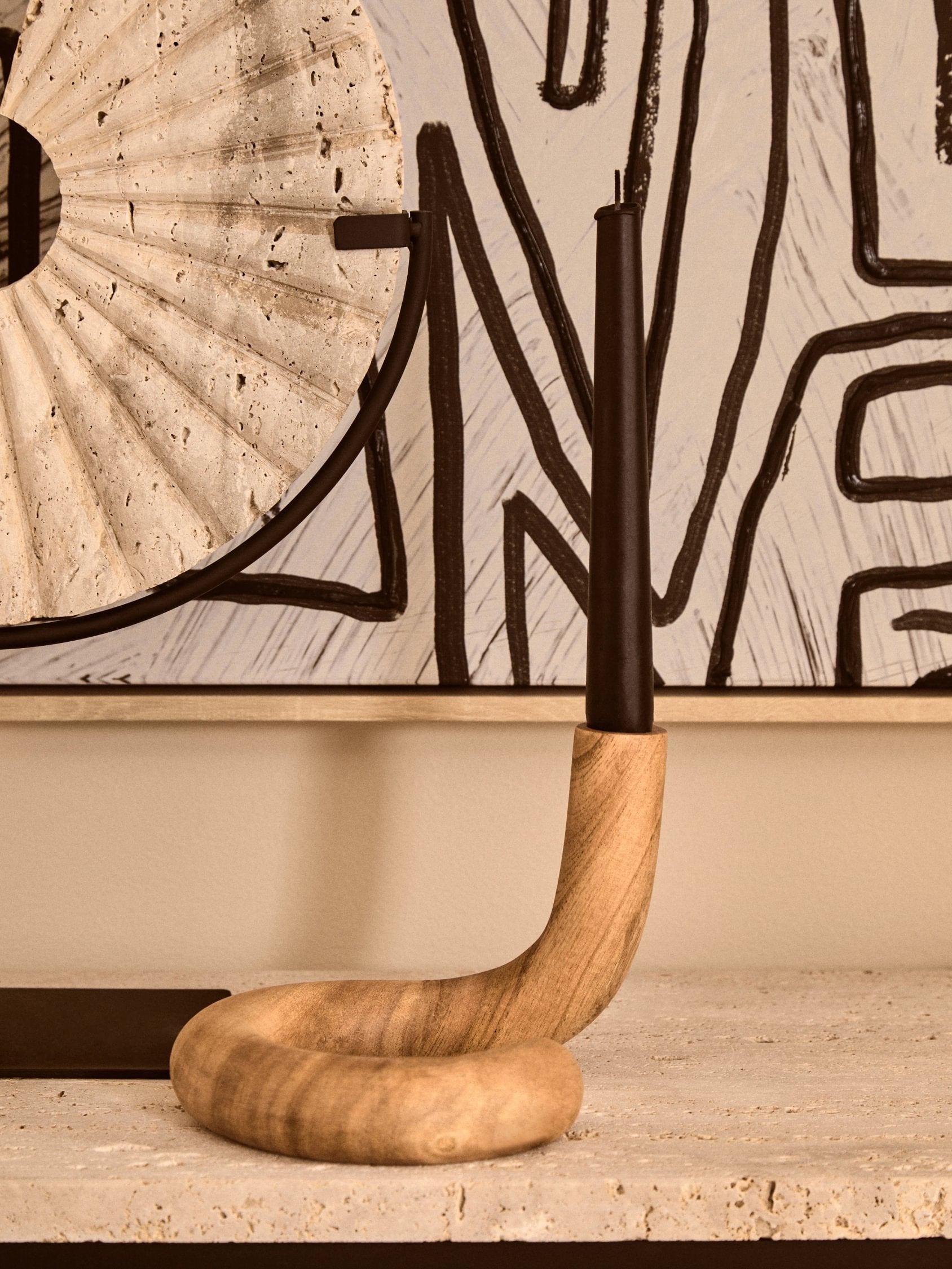 Woodland Natural Wood Candle Holder
