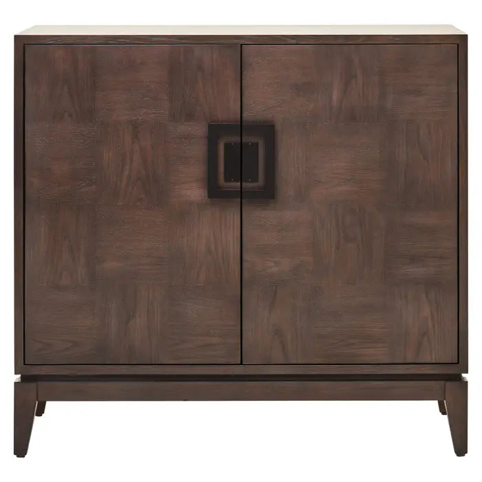 Jetta Checkered Antique Grey Elm Wood Sideboard | 2 Doors
