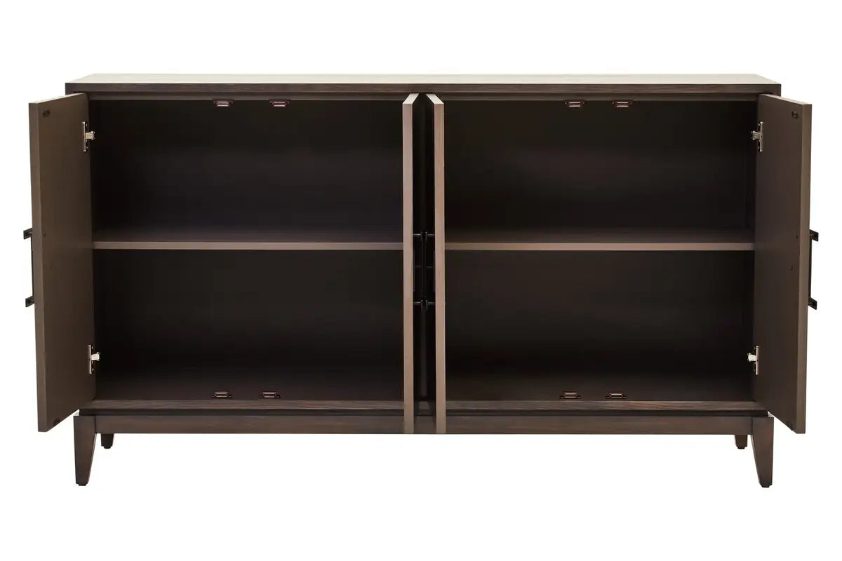 Jetta Checkered Antique Grey Elm Wood Sideboard
