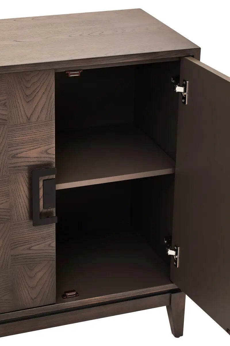 Jetta Checkered Antique Grey Elm Wood Sideboard