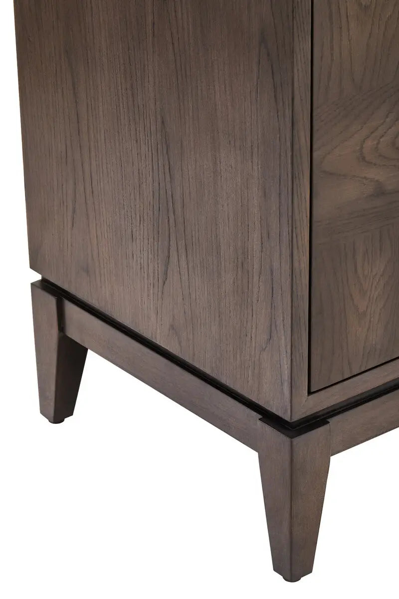 Jetta Checkered Antique Grey Elm Wood Sideboard
