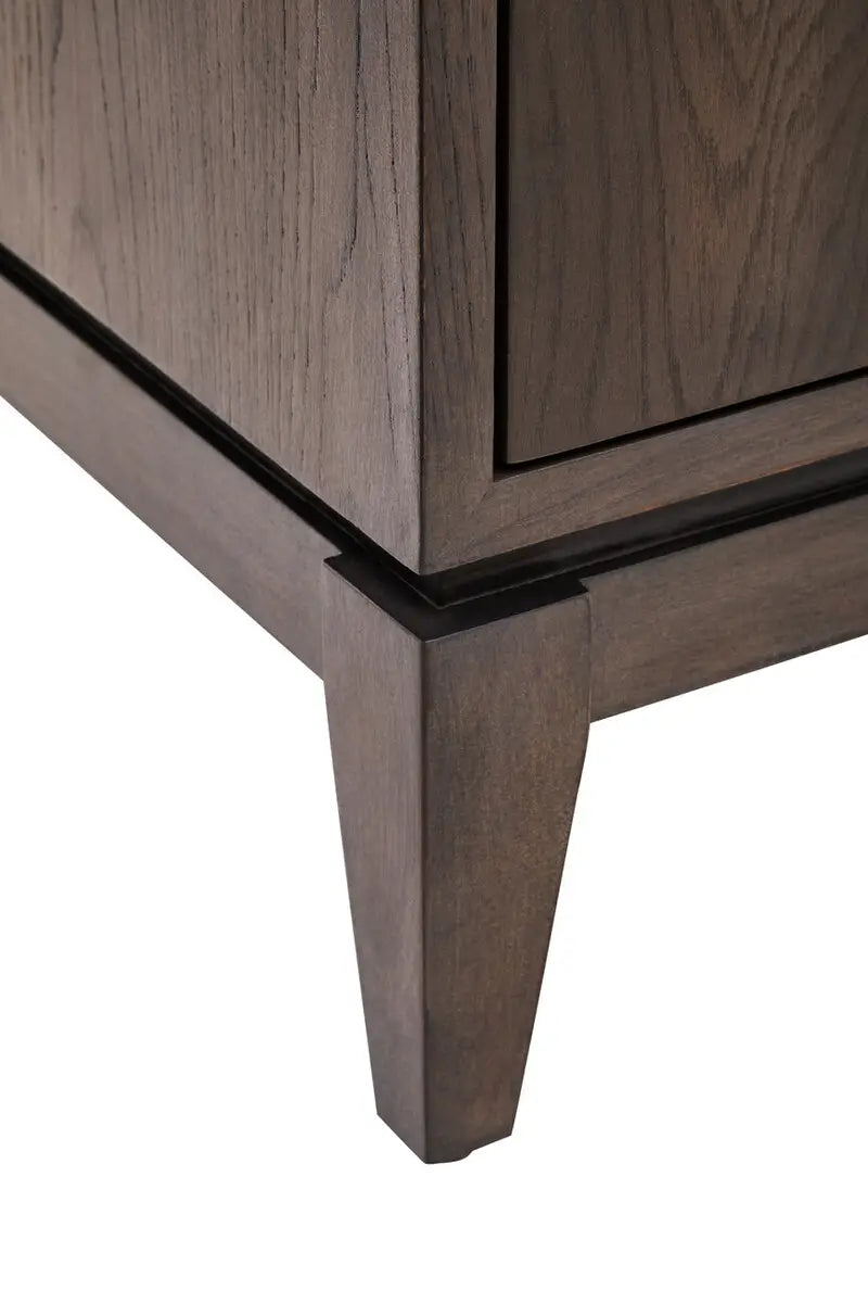 Jetta Checkered Antique Grey Elm Wood Sideboard