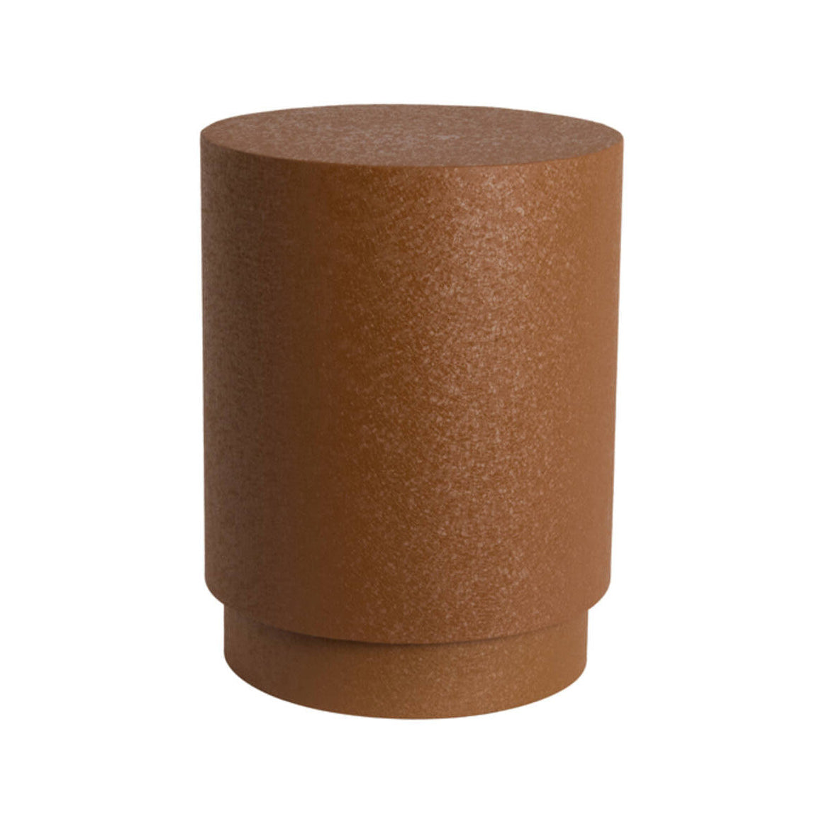 Aluria Matt Caramel Metal Plinth Side Table 40cm