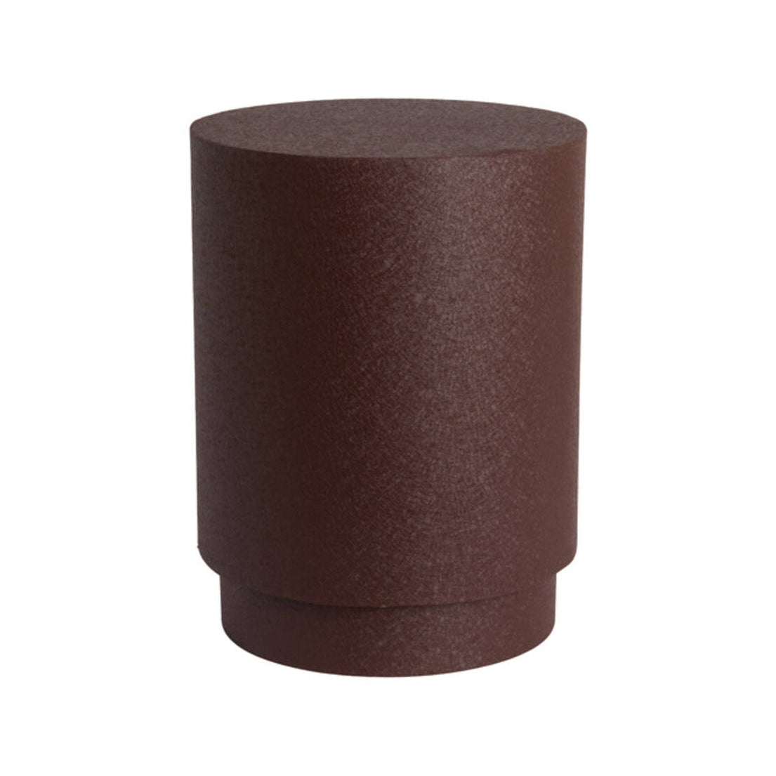 Aluria Matt Aubergine Metal Plinth Side Table 40cm