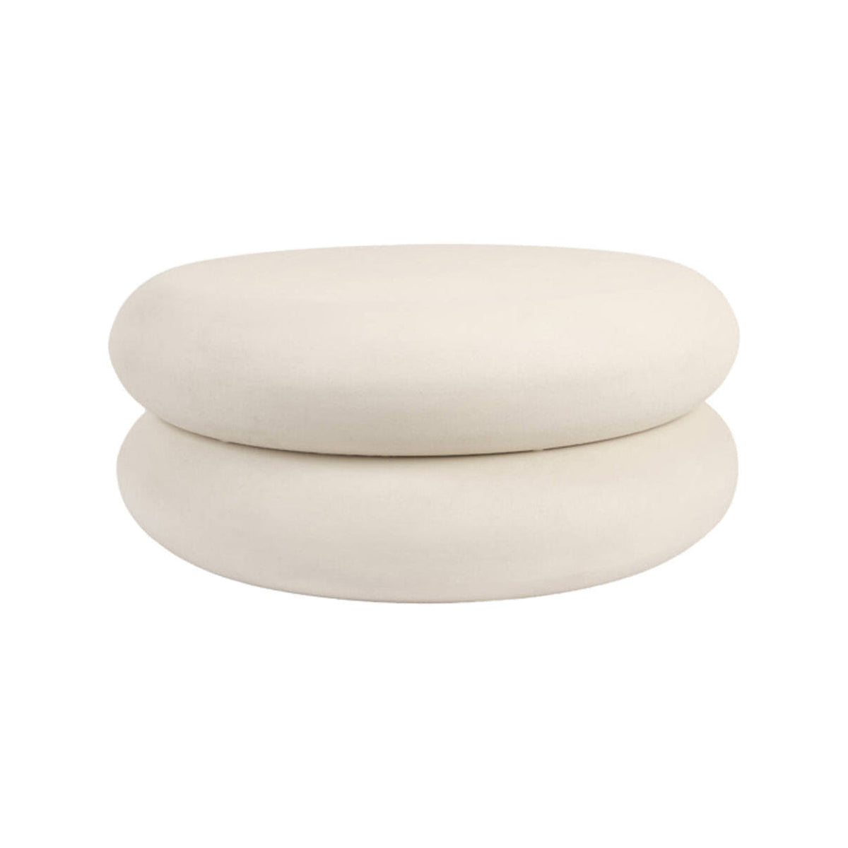 Lucena Matt Cream Metal Round Coffee Table