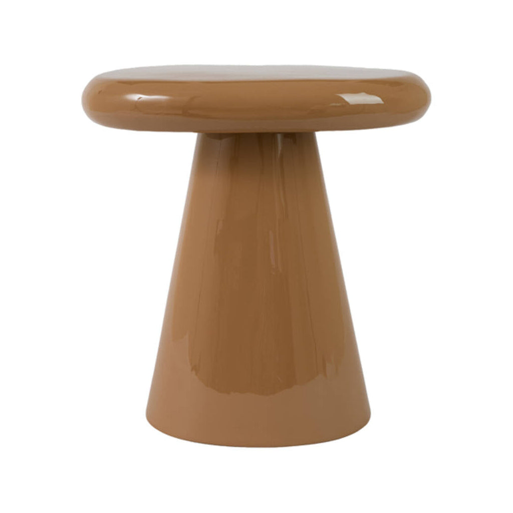 Tarino Gloss Sand Metal Oval Side Table