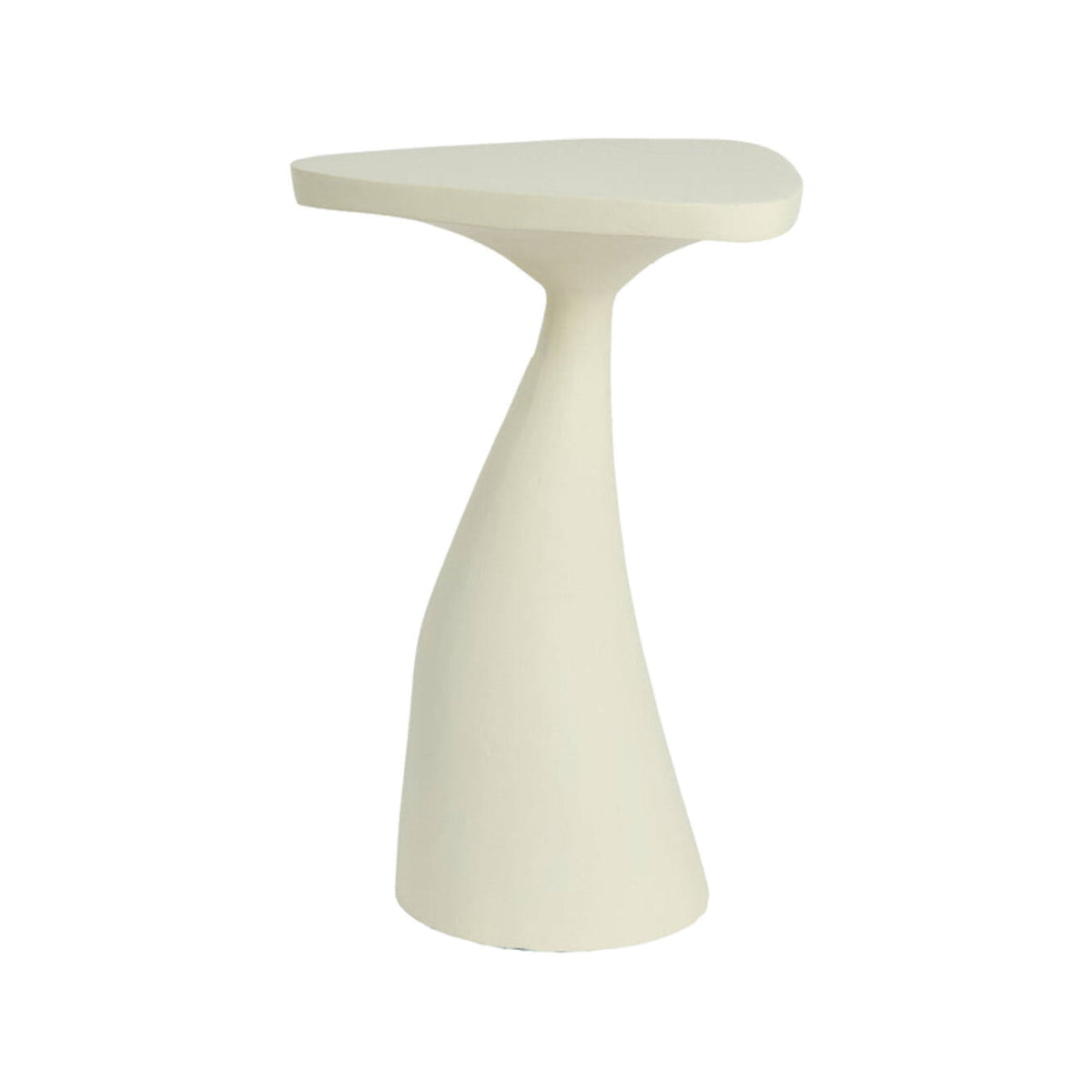 Varoli Matt Cream Metal Side Table 49cm