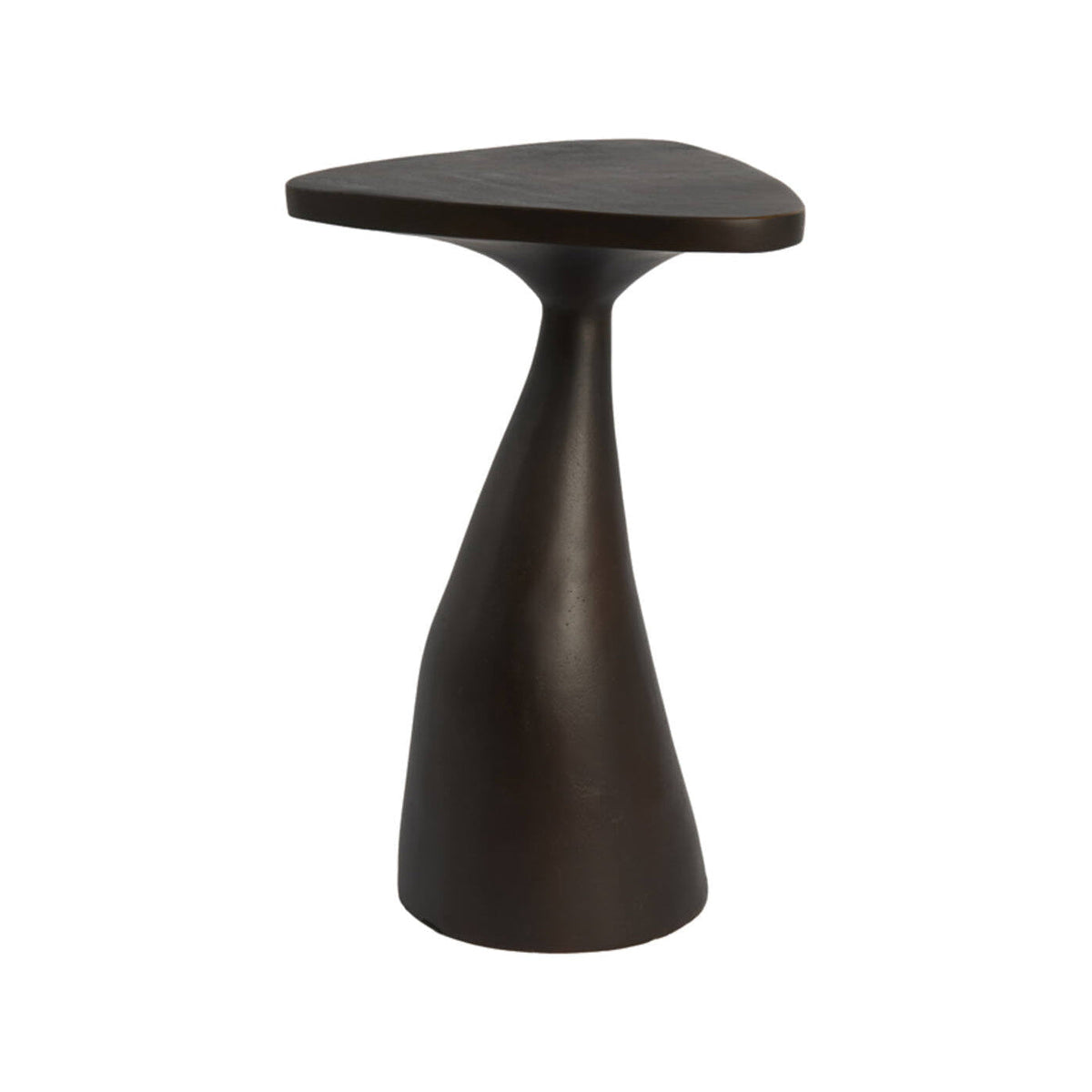Varoli Matt Brown Bronze Metal Side Table 49cm