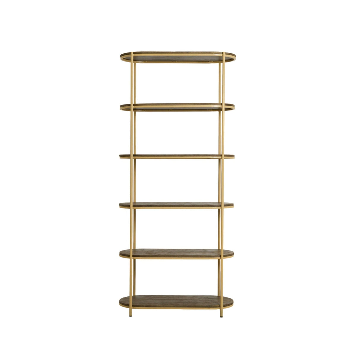 Qio Oiled Brown Wood & Matt Beige Open Display Unit