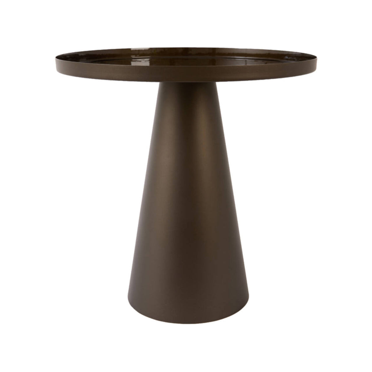Jay Gloss & Matt Brown Bronze Metal Round Side Table