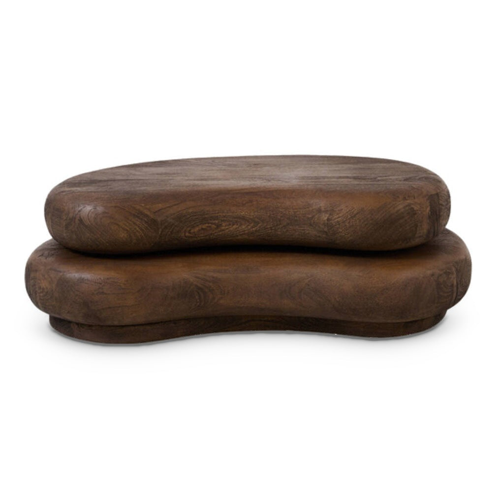 Payu Matt Dark Brown Mango Wood Organic Coffee Table