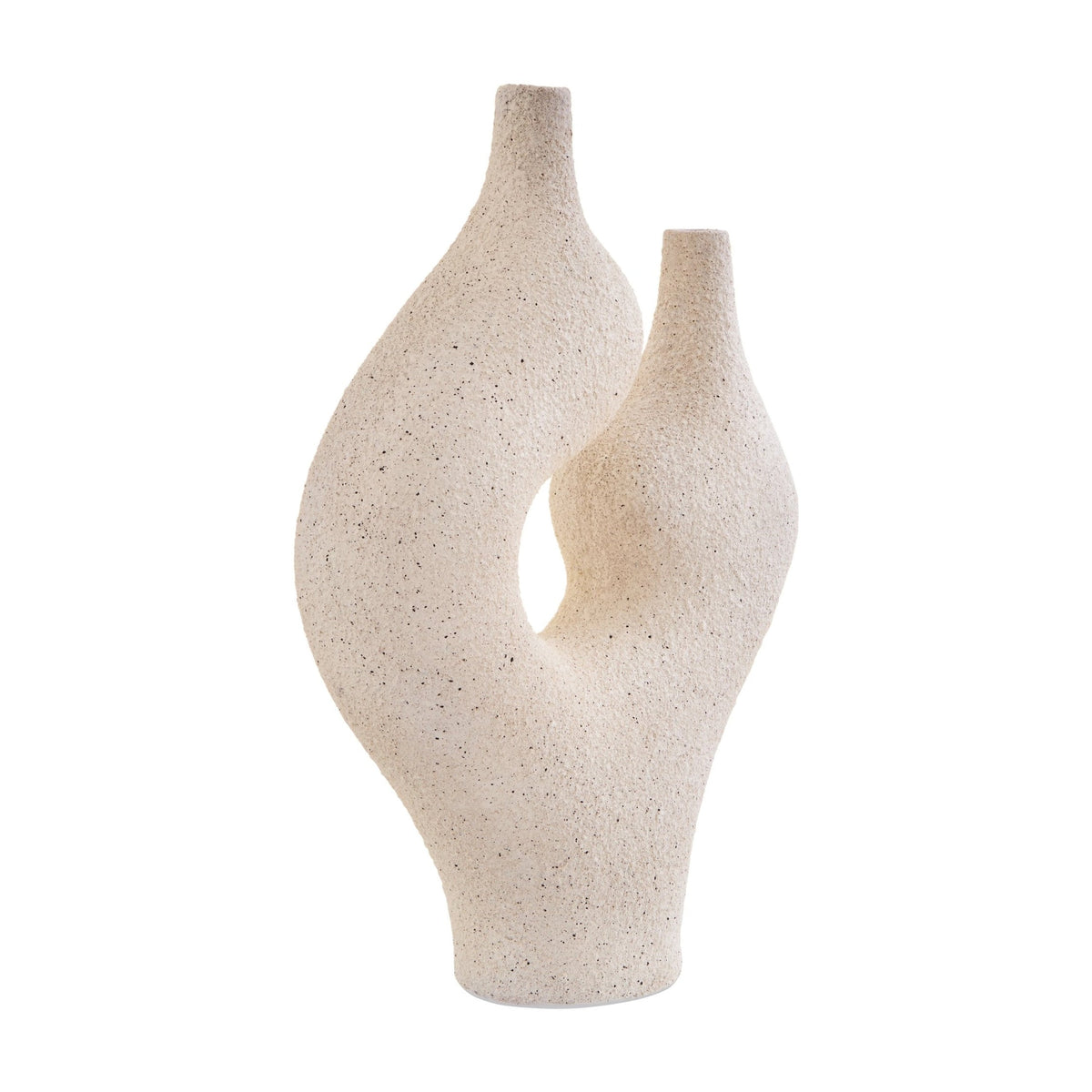 Forma Cream Textured Sculptural Vase