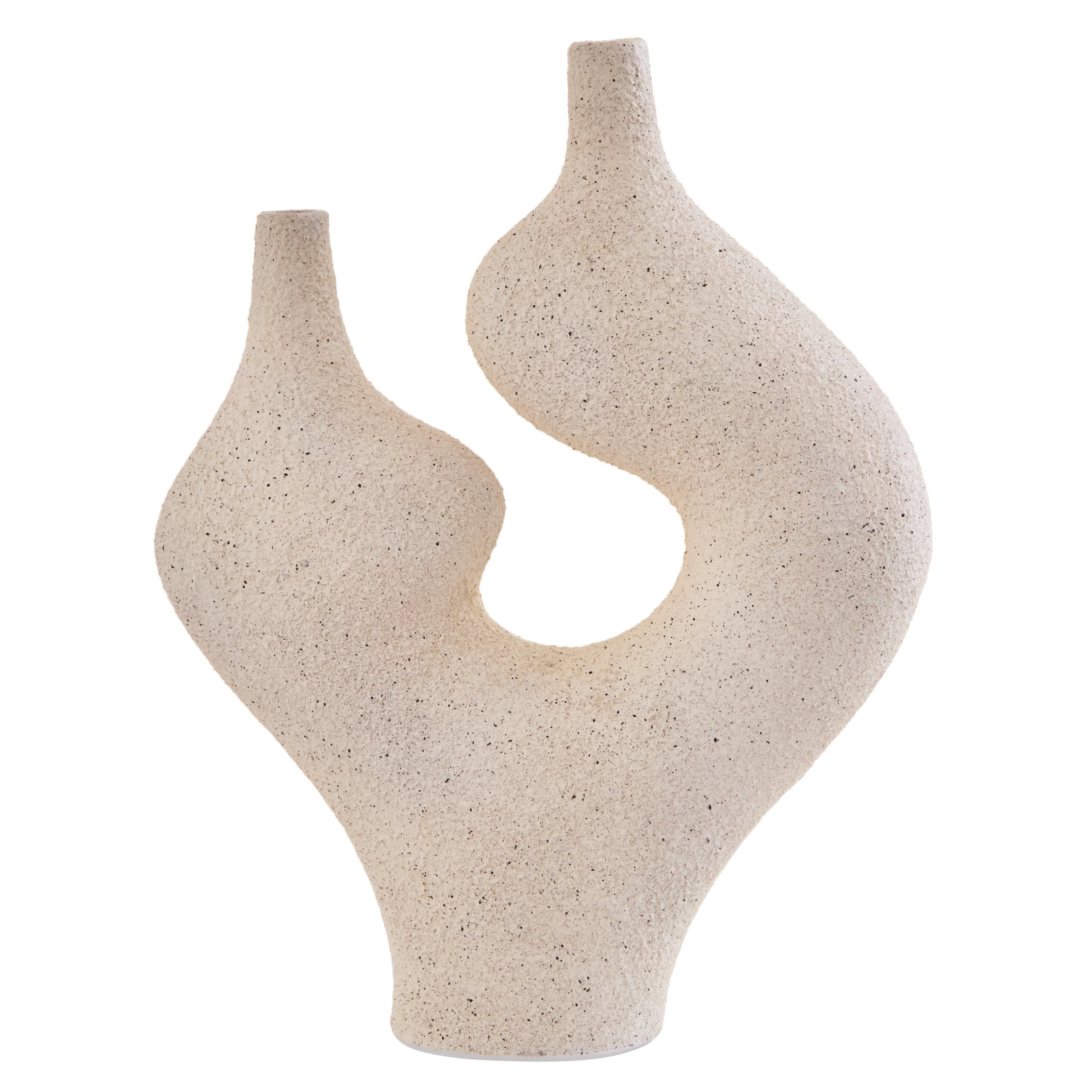 Forma Cream Textured Sculptural Vase