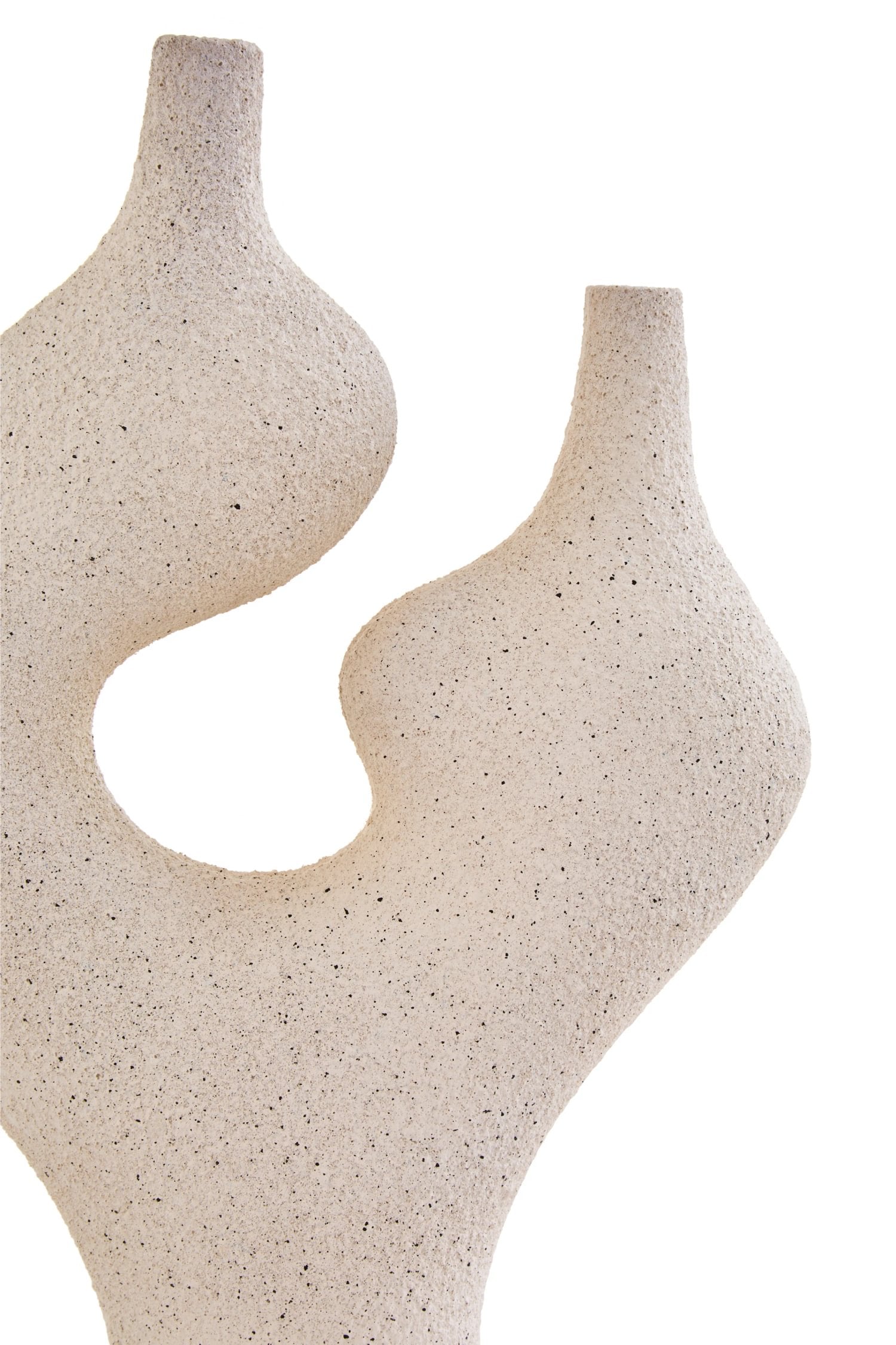 Forma Cream Textured Sculptural Vase