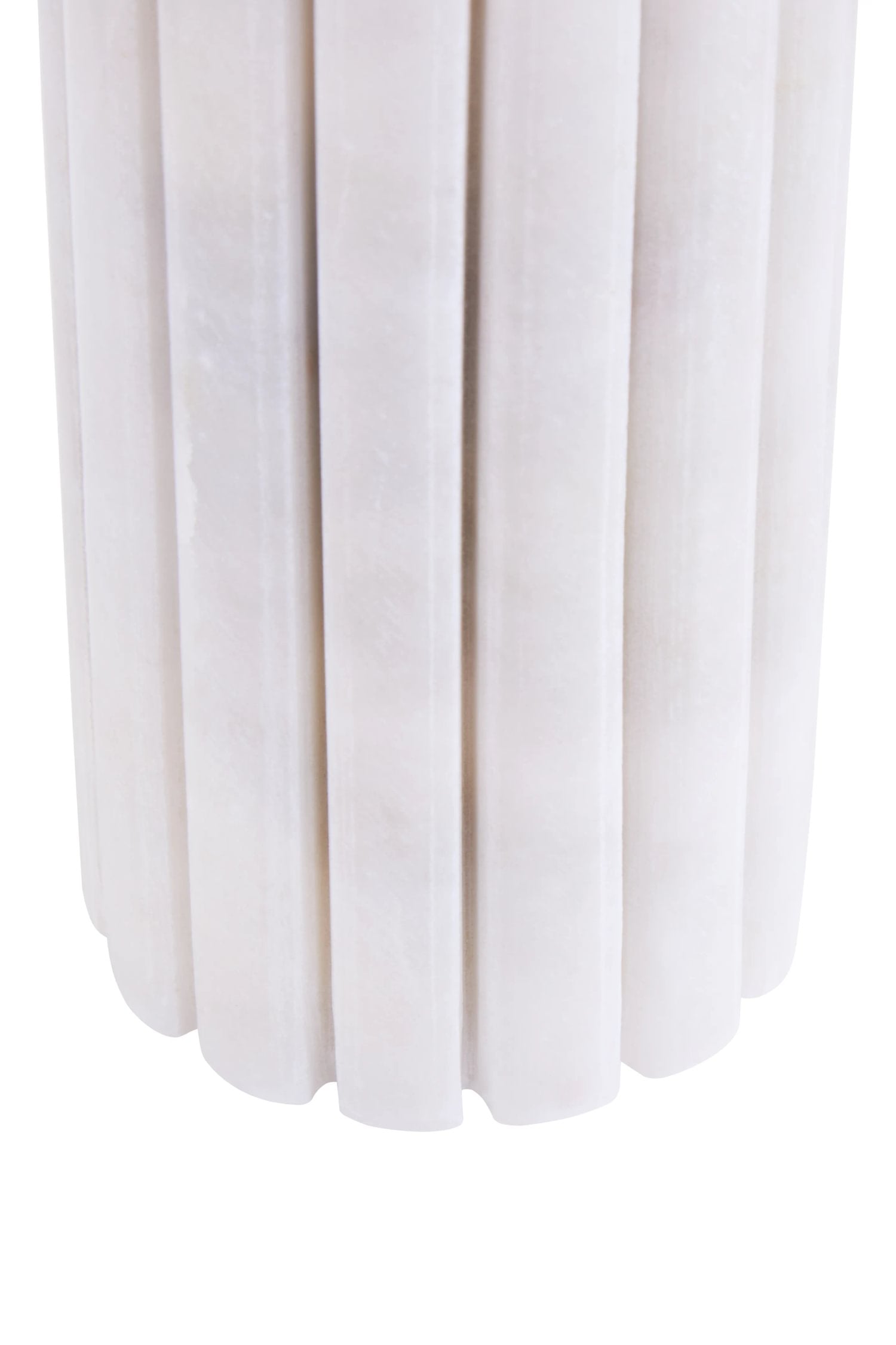Florence White Marble Fluted Vase