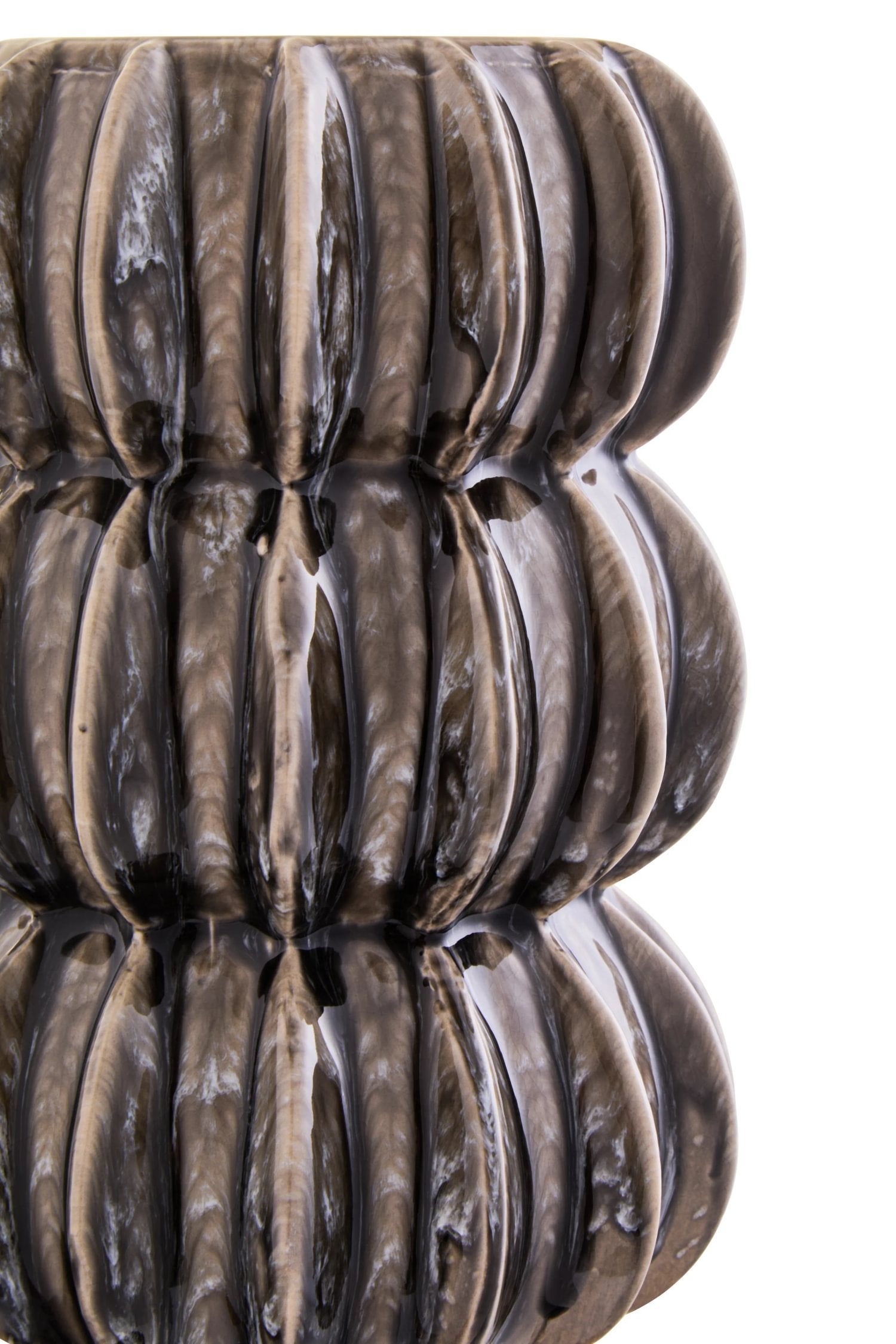 Pebble Grey Stoneware Bubble Vase