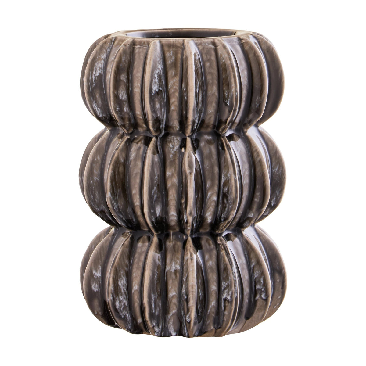 Pebble Grey Stoneware Bubble Vase