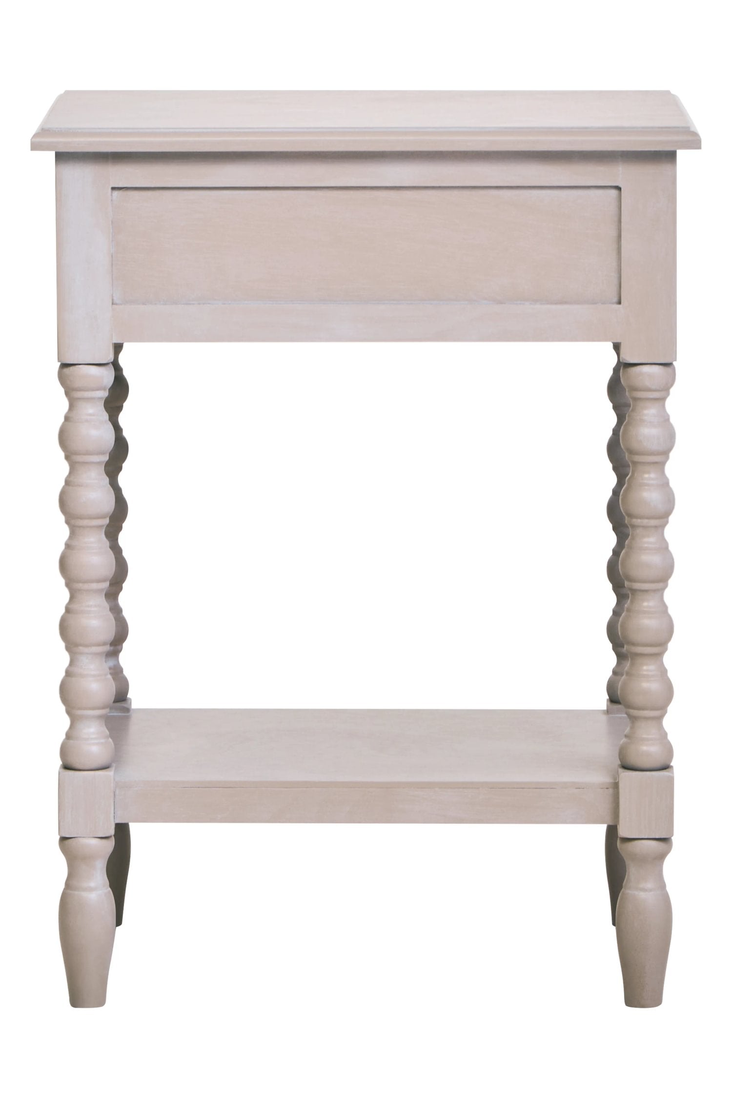 Chelsea Bobble Detail Grey Wood 1 Drawer Side Table
