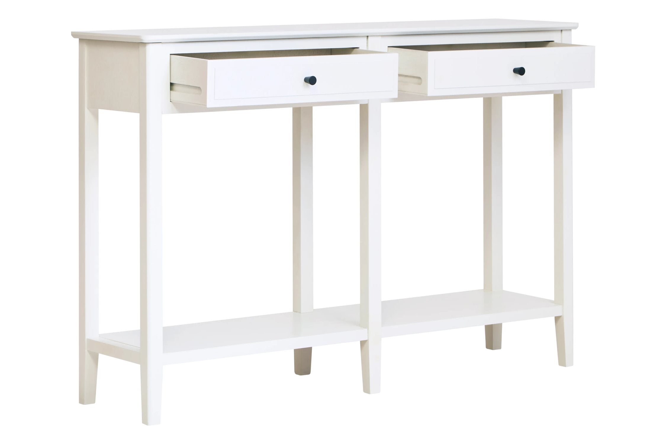 Chelsea White Wood 2 Drawer Console Table 120 x 33 x 81cm