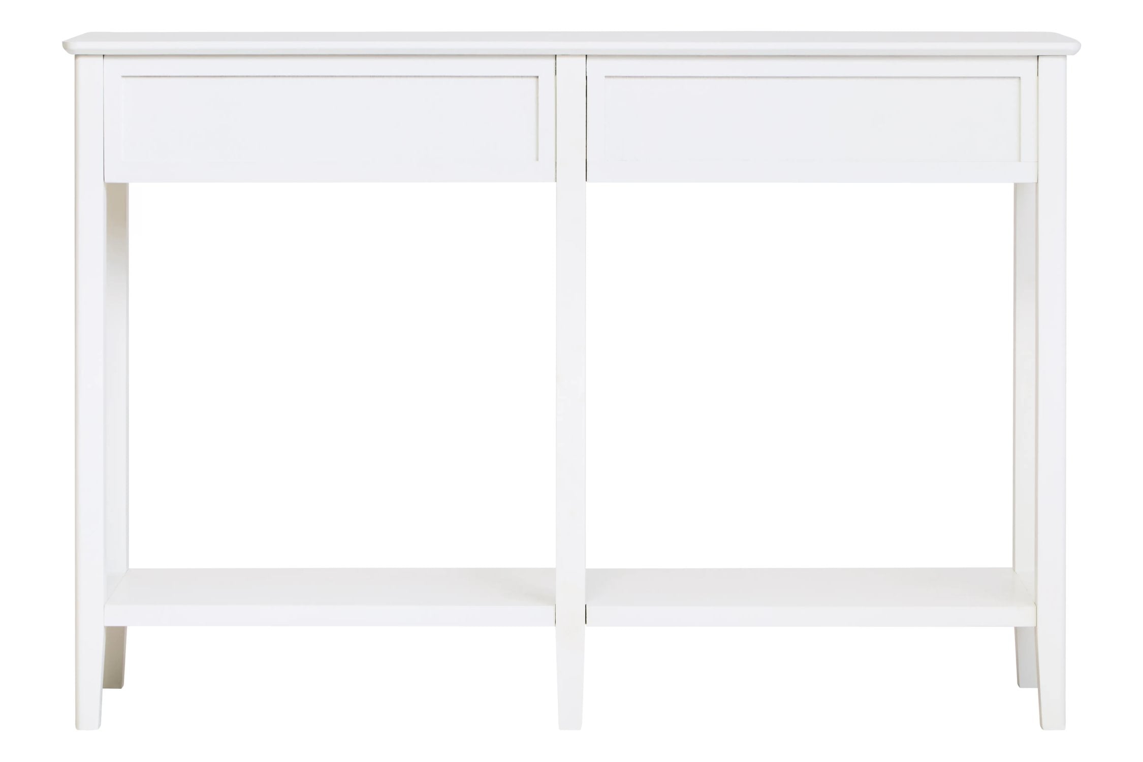 Chelsea White Wood 2 Drawer Console Table 120 x 33 x 81cm
