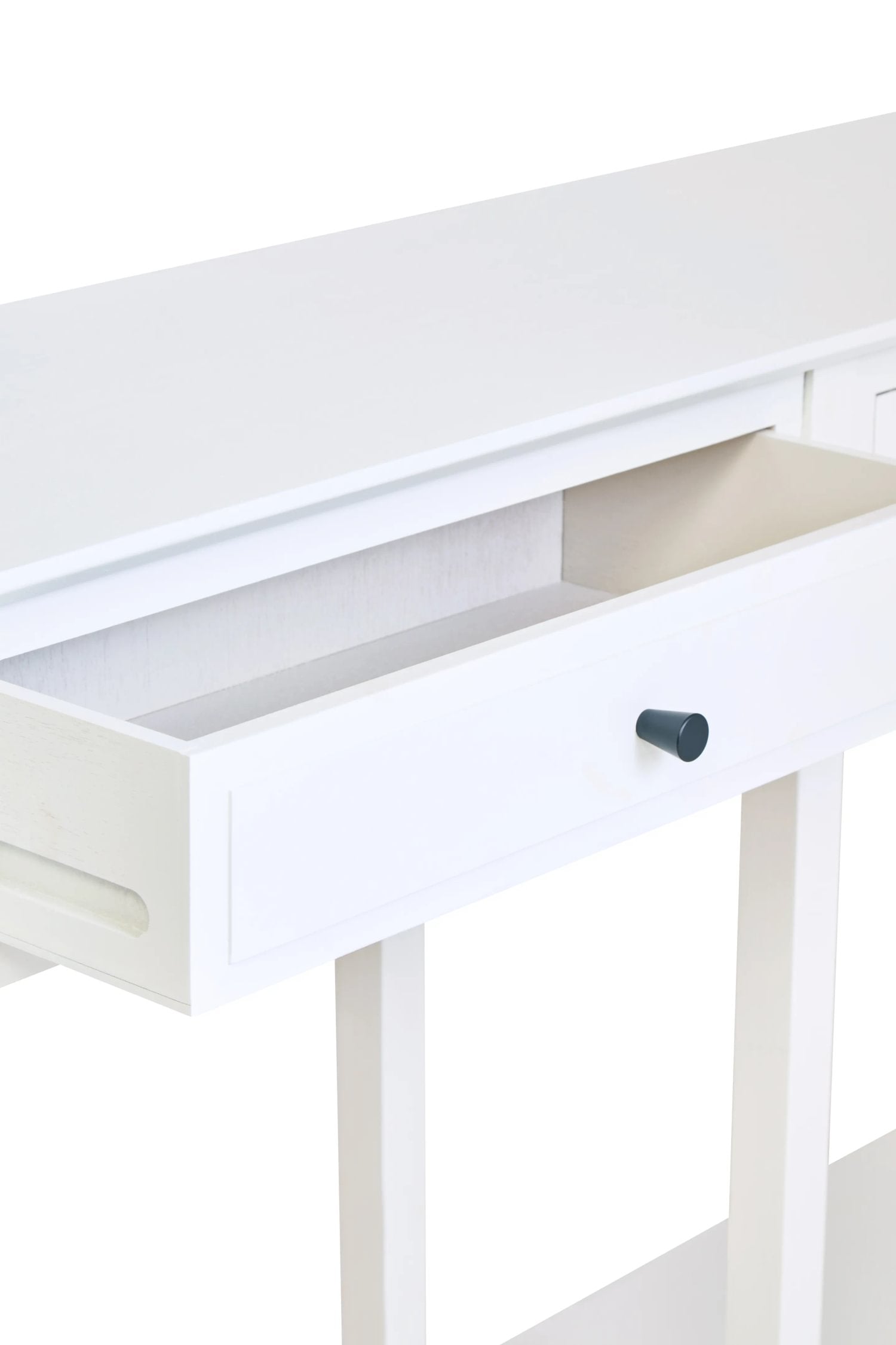 Chelsea White Wood 2 Drawer Console Table 120 x 33 x 81cm