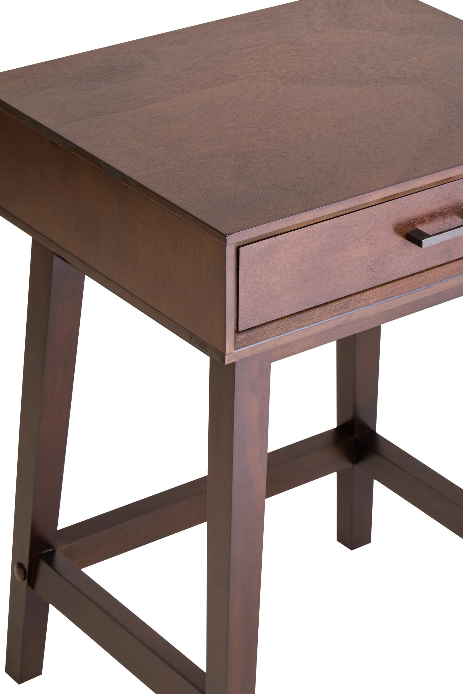 Chelsea Walnut Finish Wood 1 Drawer Side Table