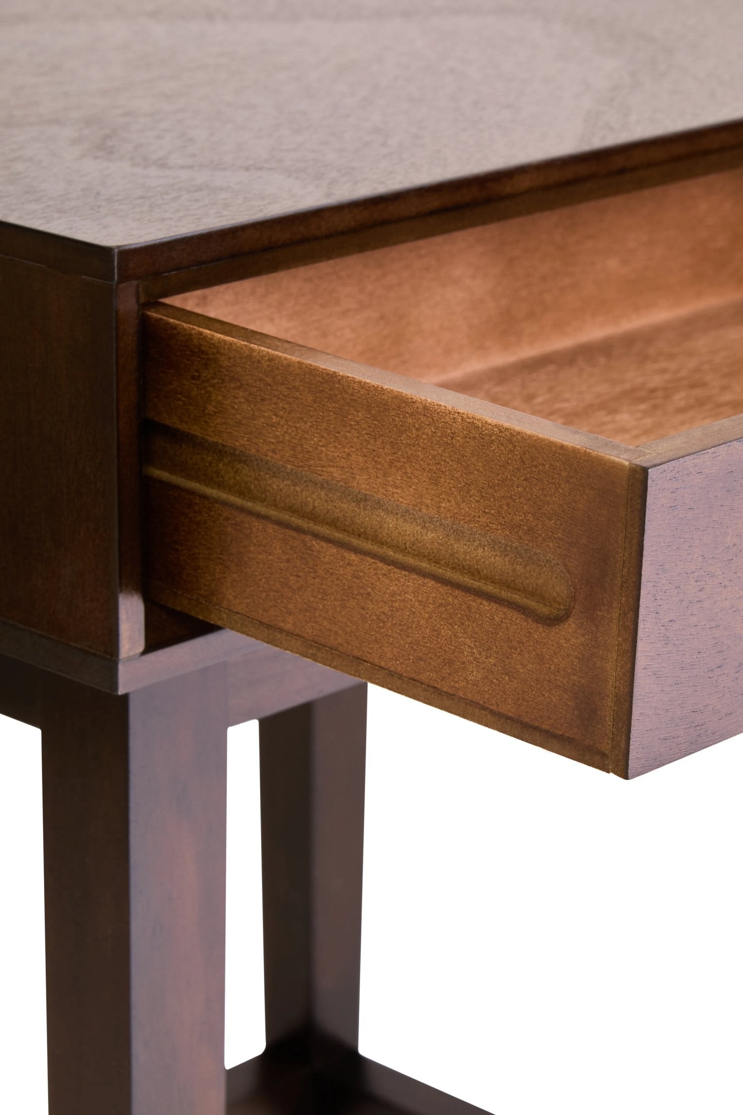 Chelsea Walnut Finish Wood 1 Drawer Side Table