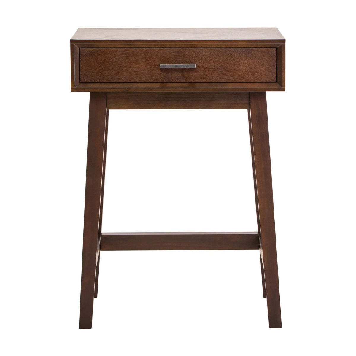 Chelsea Walnut Finish Wood 1 Drawer Side Table