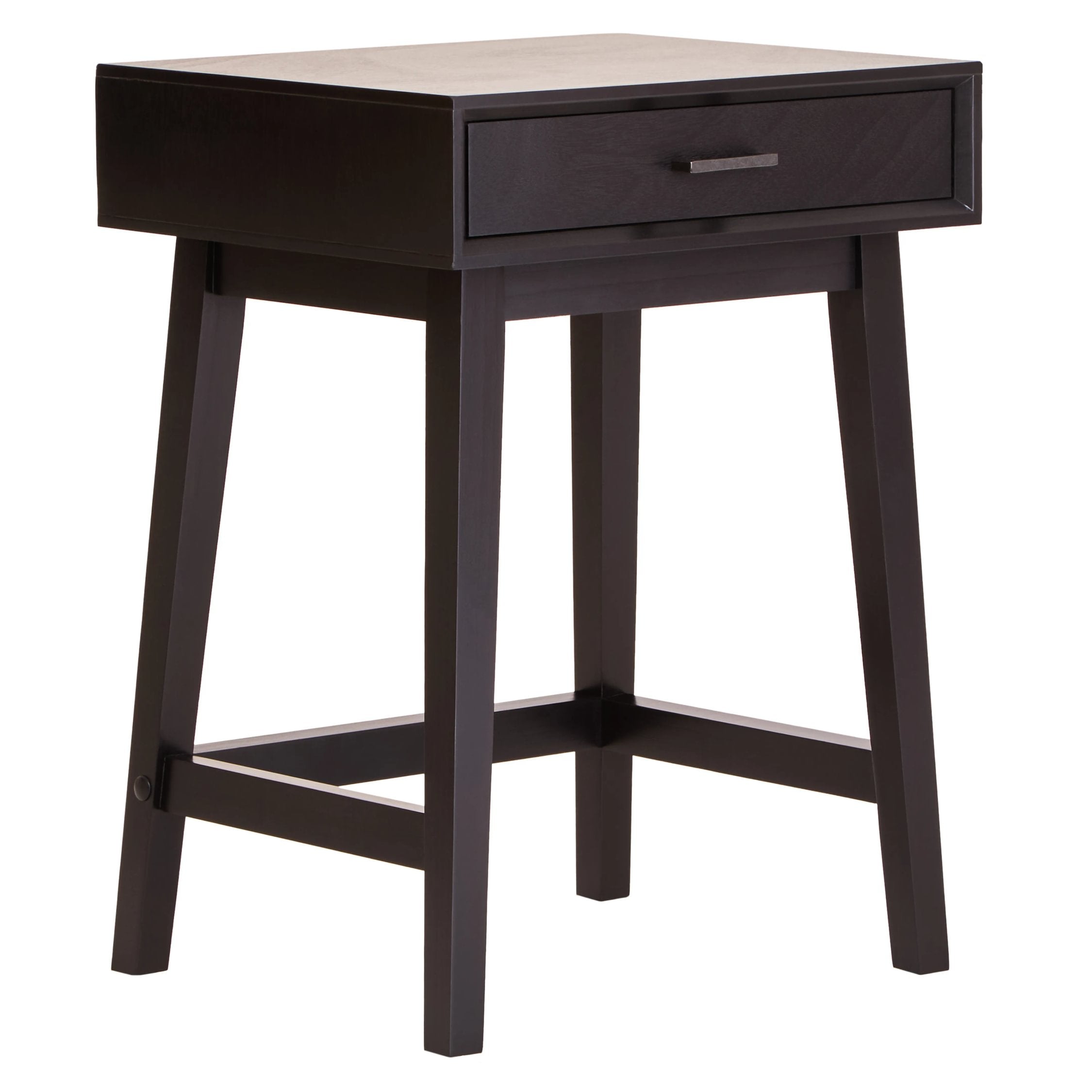Chelsea Black Finish Wood 1 Drawer Side Table